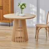 Artistiq Ronde Eettafel 'Nikkie' Hevea hout, 100cm, kleur Naturel