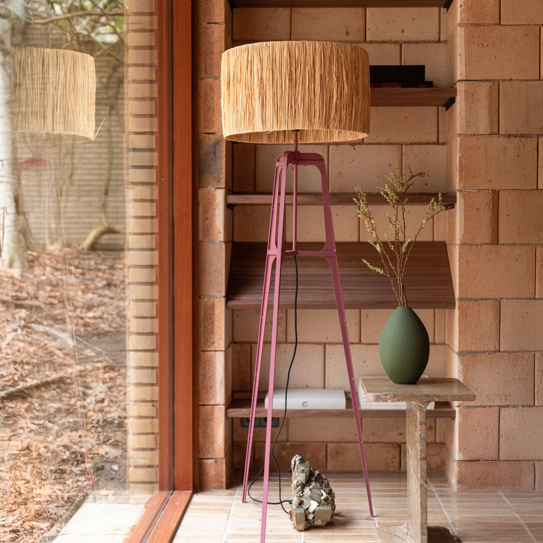 Dutchbone Vloerlamp 'Afra' Raffia, 157cm