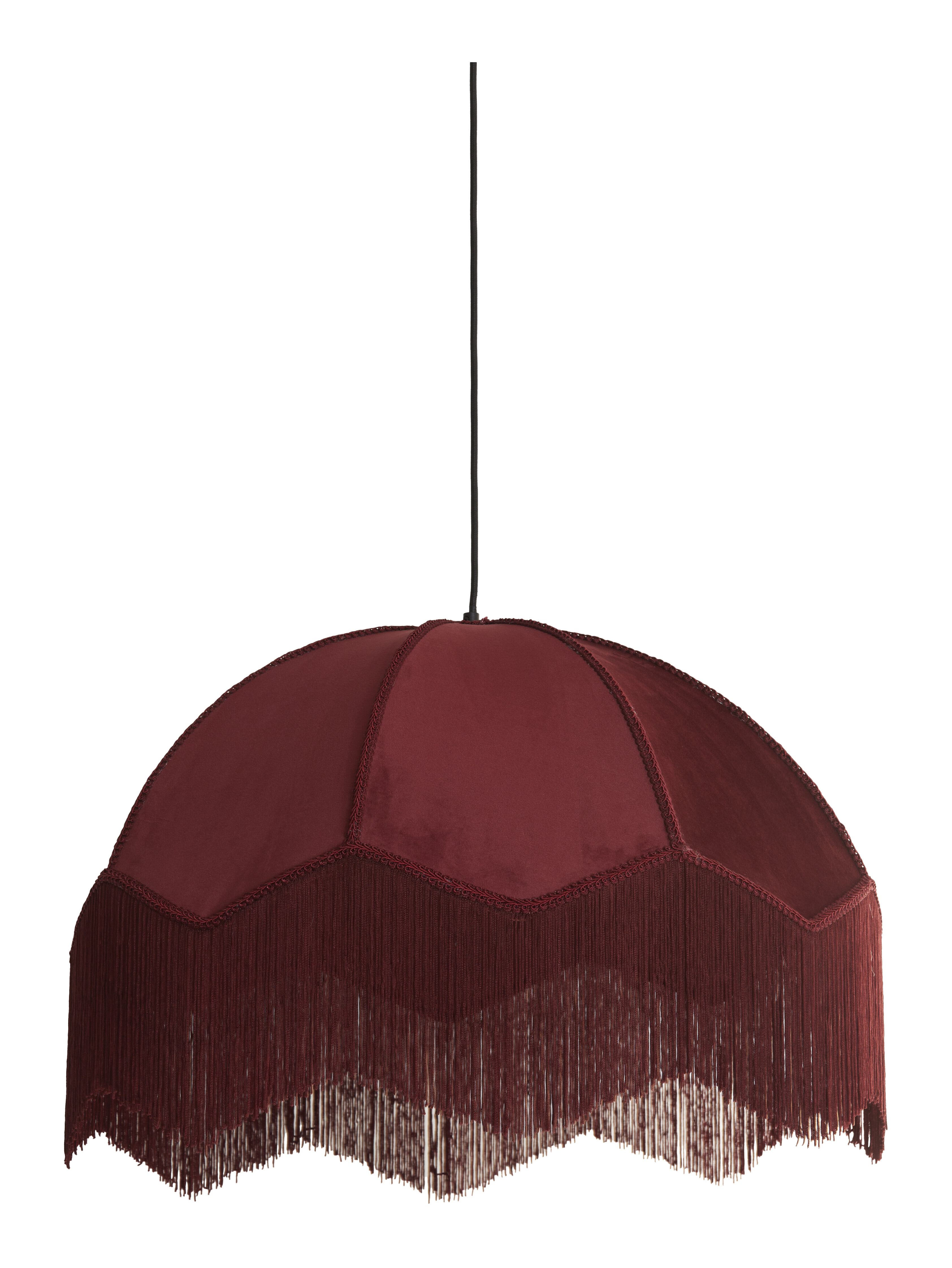 Light & Living Hanglamp 'Malacia' Velvet, 50cm, kleur Bordeaux