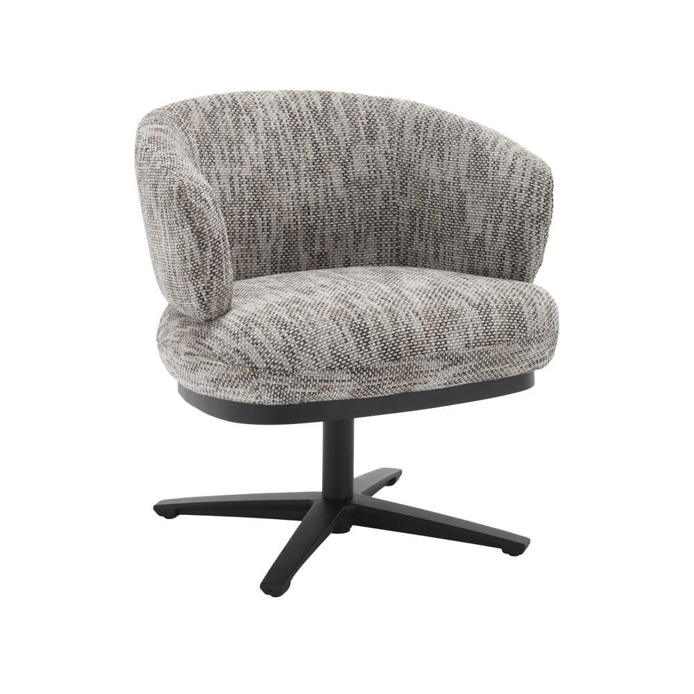 Tower Living Draaibare Eetkamerstoel 'Perca' Lounge, kleur Wit/Grijs