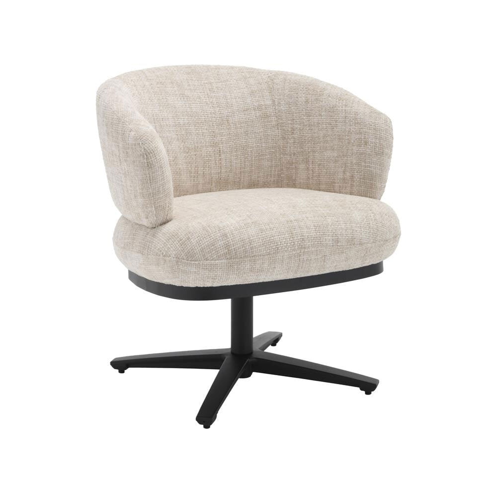 Tower Living Draaibare Eetkamerstoel 'Perca' Lounge, kleur Off White