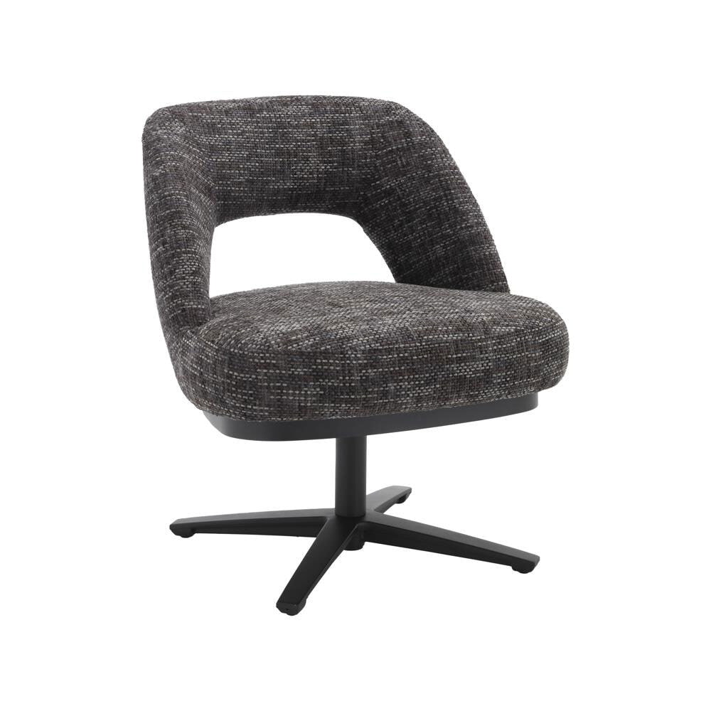 Tower Living Draaibare Eetkamerstoel 'Caldes' Lounge, kleur Blauw/Grijs