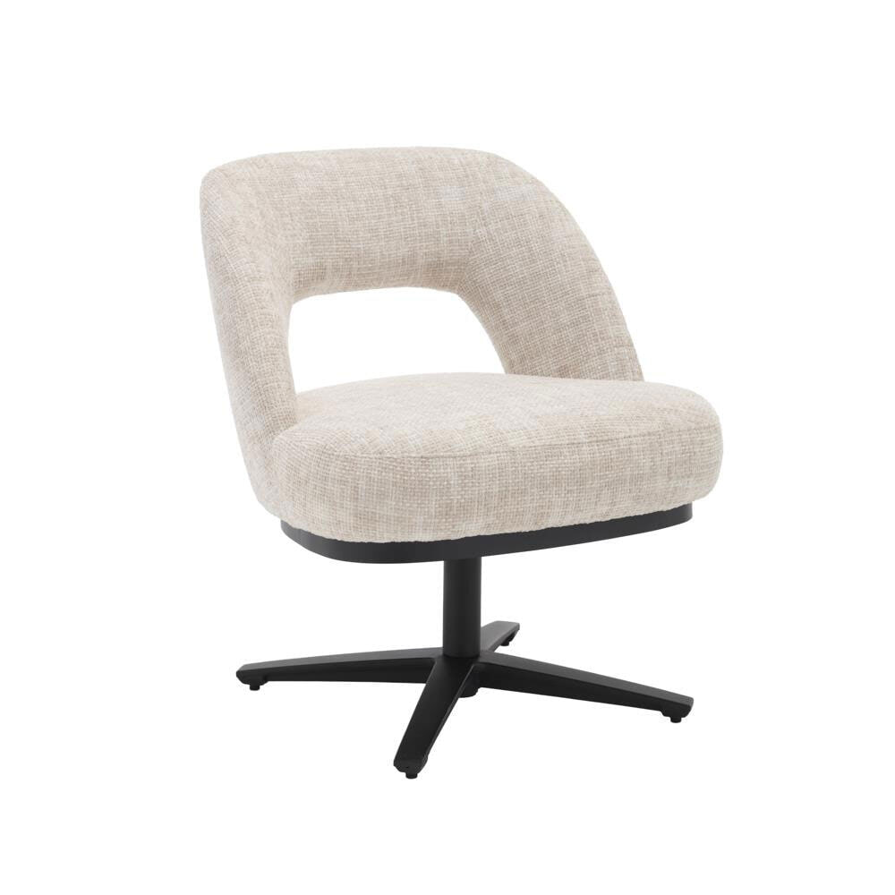 Tower Living Draaibare Eetkamerstoel 'Caldes' Lounge, kleur Off White