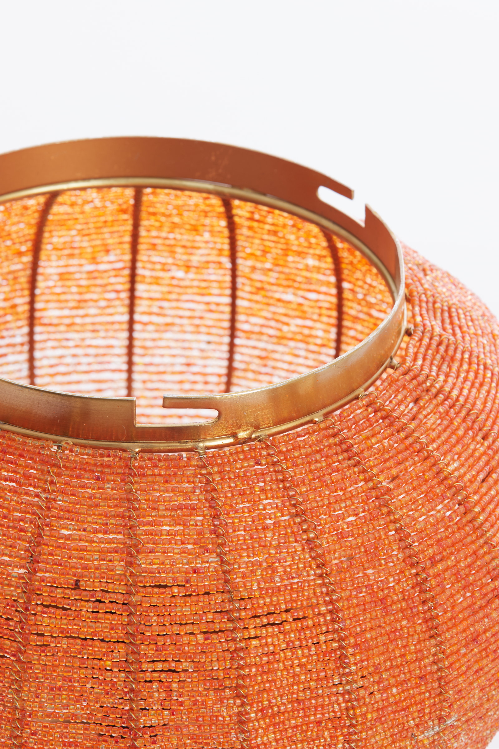 Light & Living Hanglamp 'Cetara' Kralen, 33cm, kleur Oranje/Brons