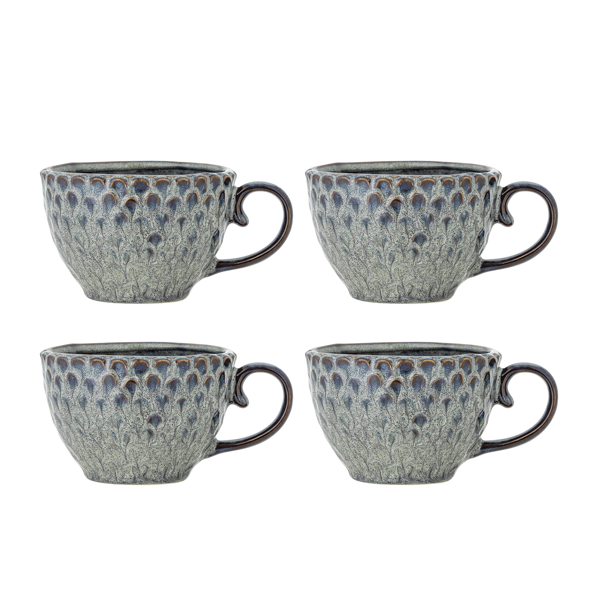 Bloomingville Mok Katrina Set van 4 stuks - Grijs