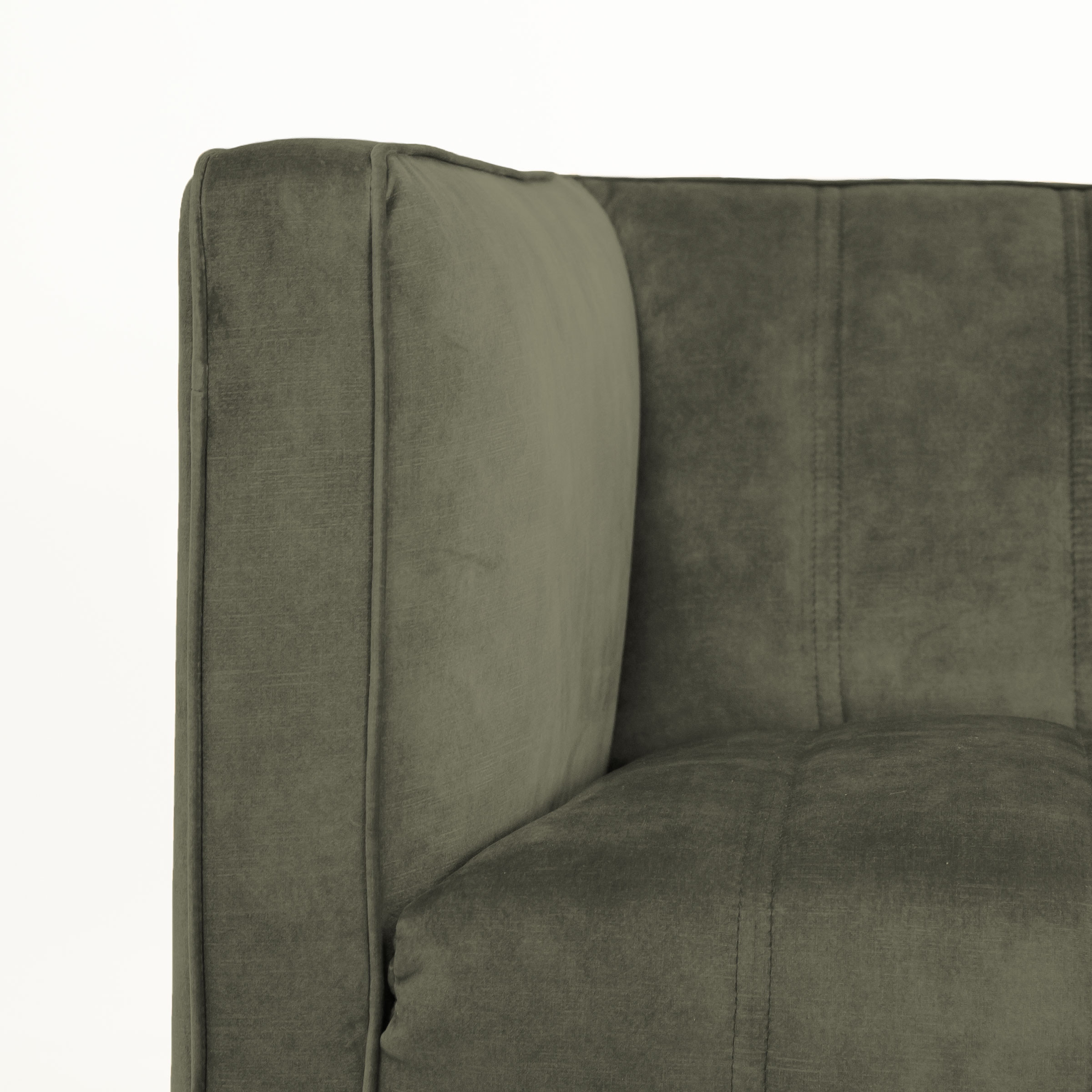 Sohome 3-zits Bank 'Alison' Velvet, kleur hunter