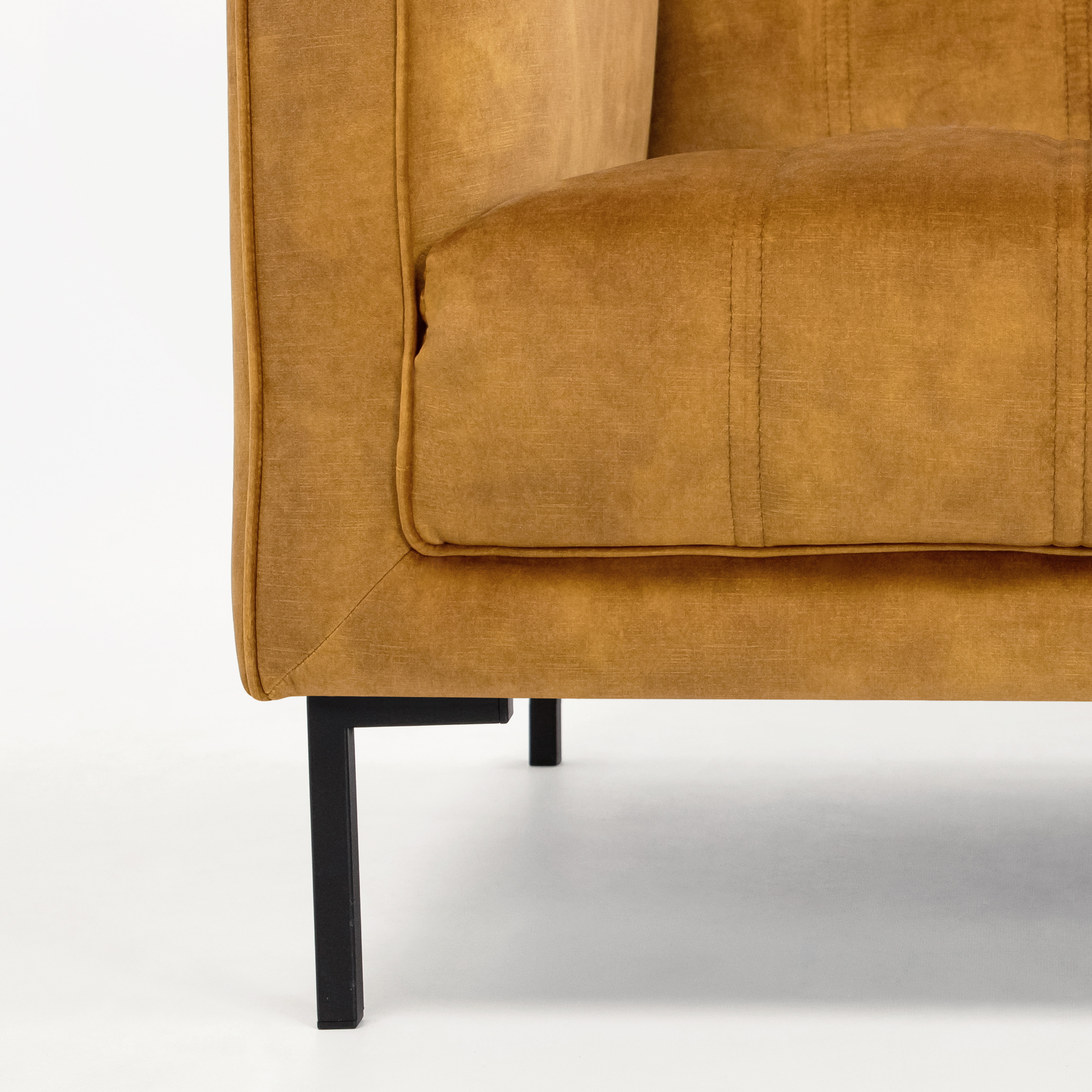 Sohome 3-zits Bank 'Alison' Velvet, kleur gold