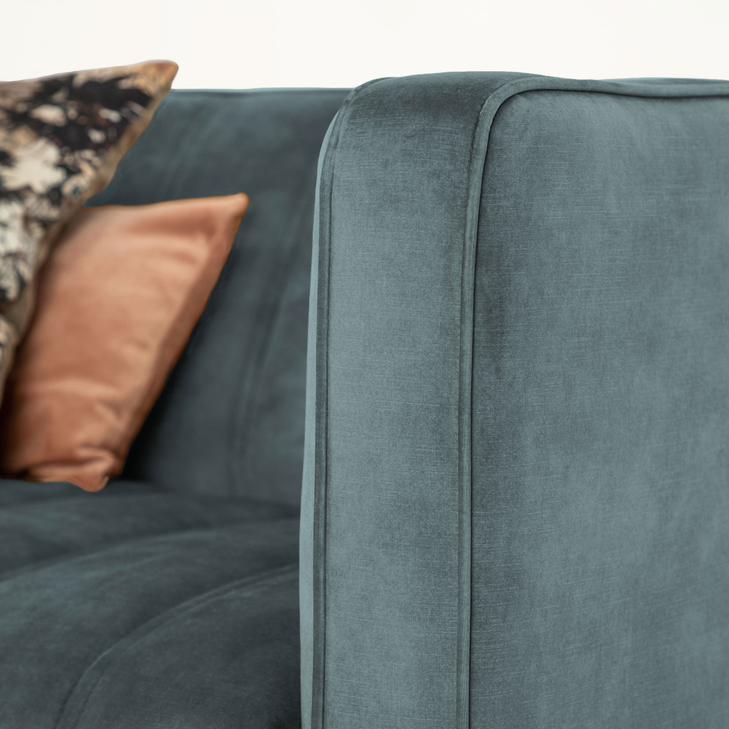 Sohome 3-zits Bank 'Alison' Velvet, kleur petrol