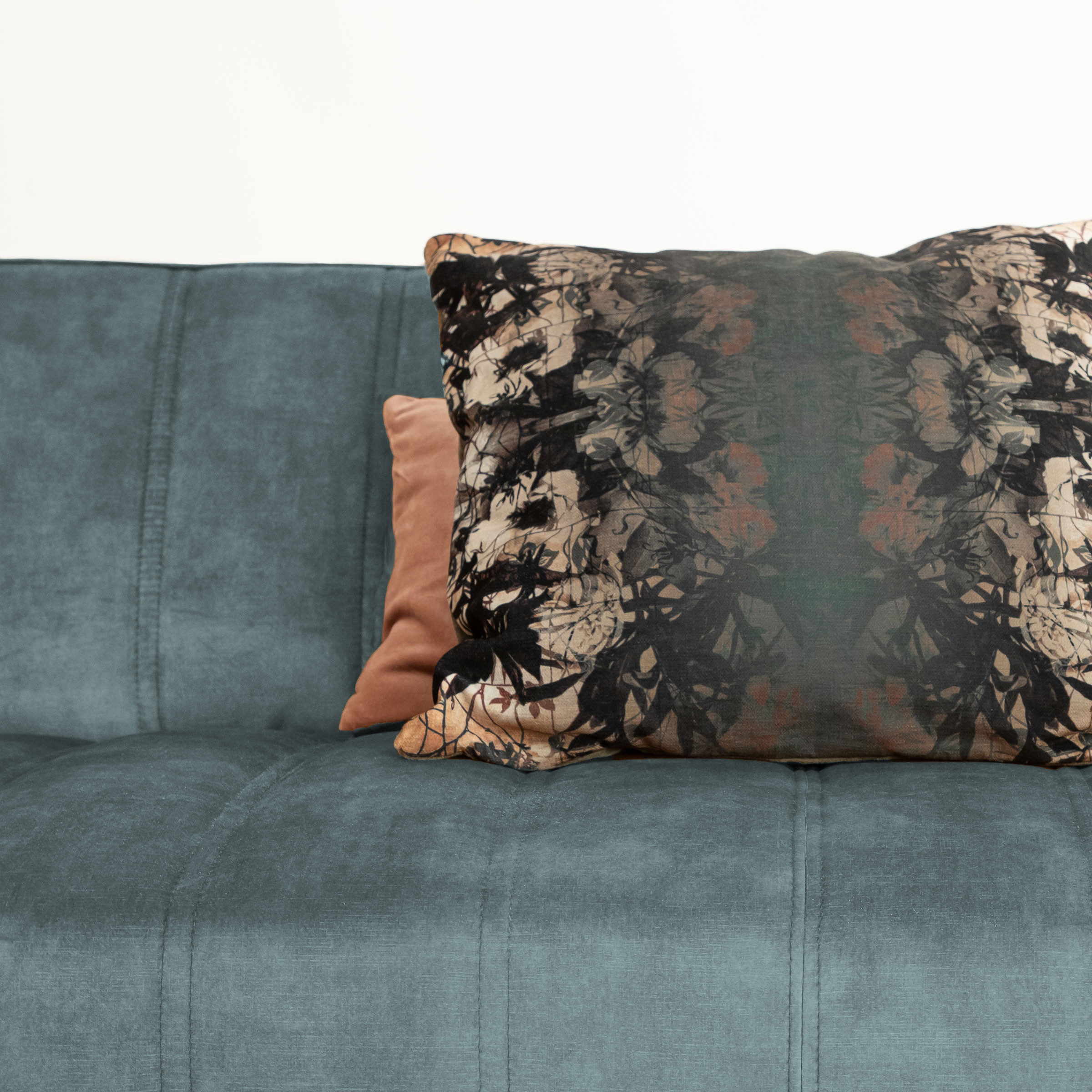 Sohome 3-zits Bank 'Alison' Velvet, kleur petrol