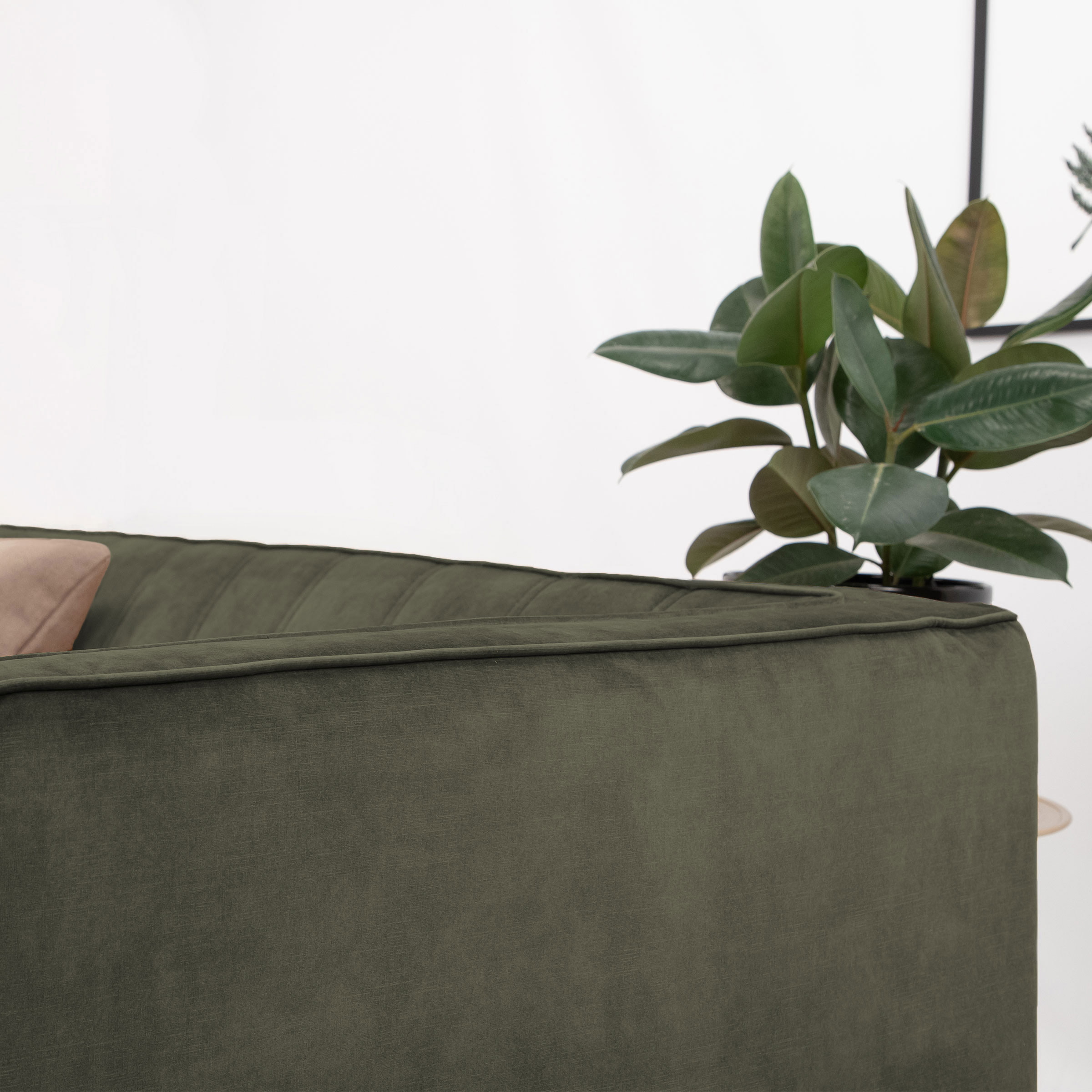 Sohome 5-zits Bank 'Alison' Velvet, kleur hunter