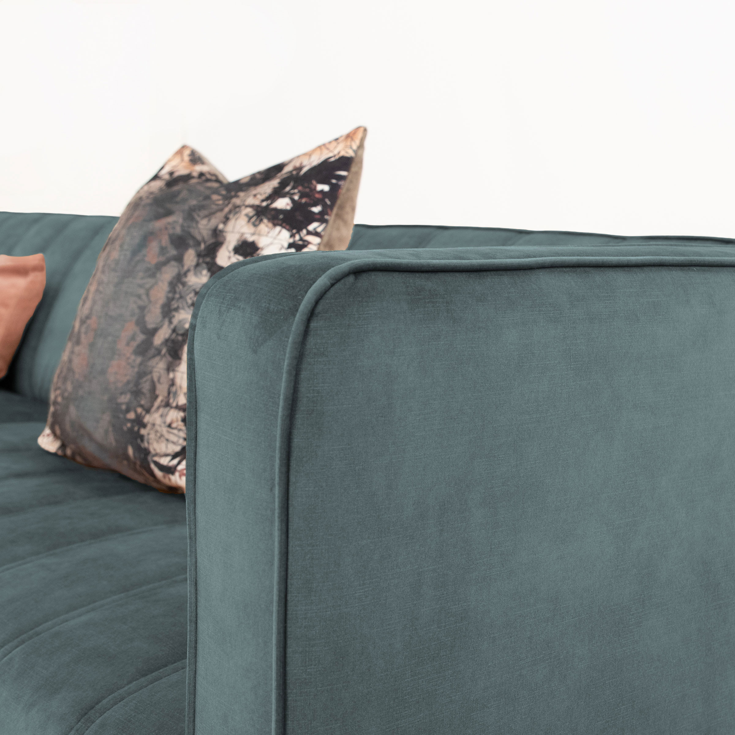 Sohome 5-zits Bank 'Alison' Velvet, kleur petrol
