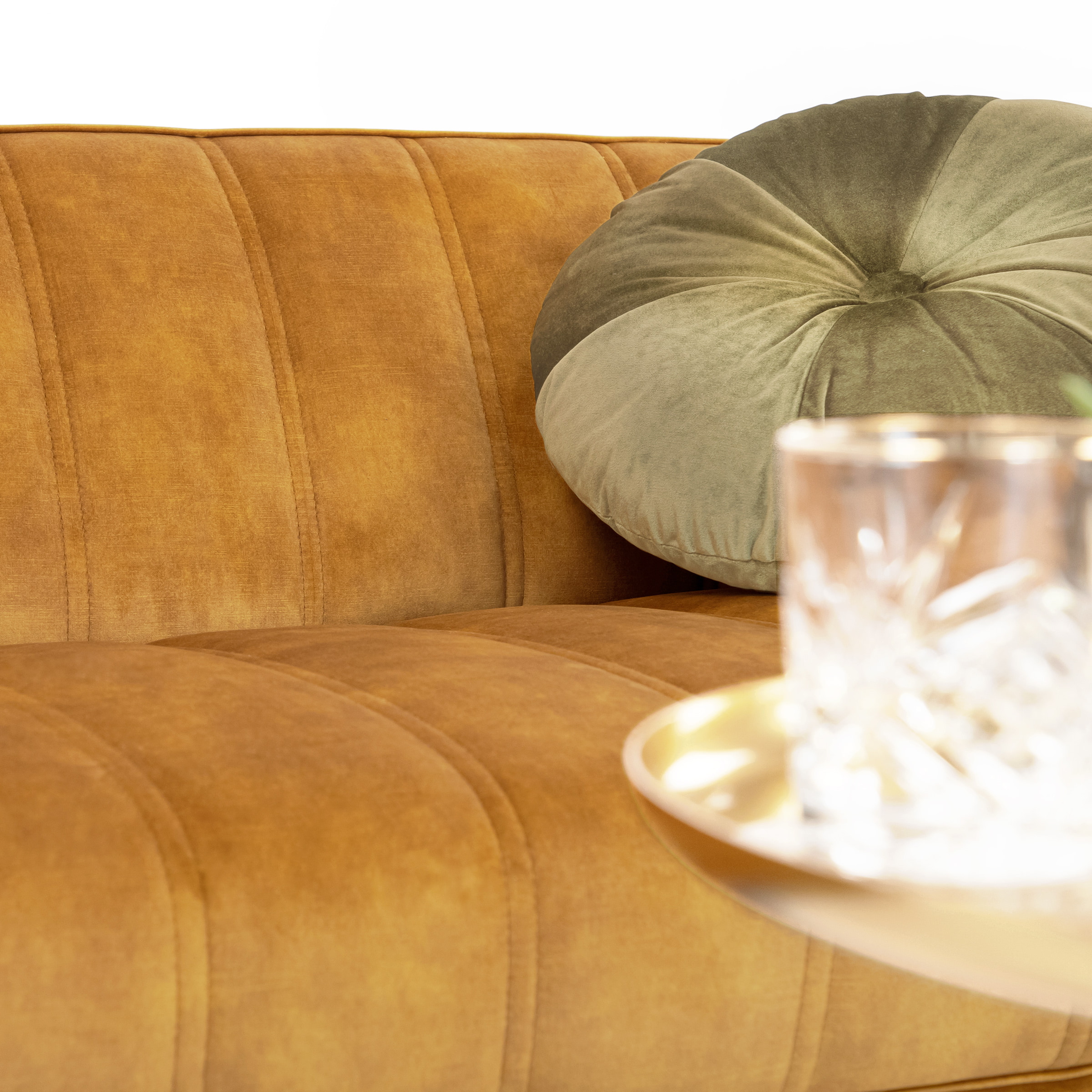 Sohome 5-zits Bank 'Alison' Velvet, kleur gold
