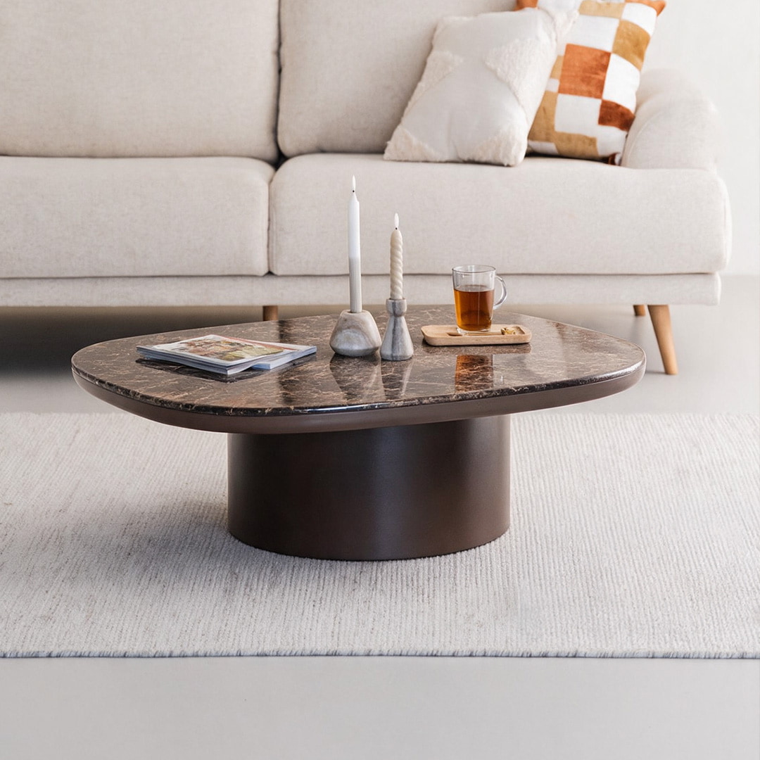 Richmond Salontafel Almundi Keramiek - Chocolat Brown, 100 x 100cm - Vierkant