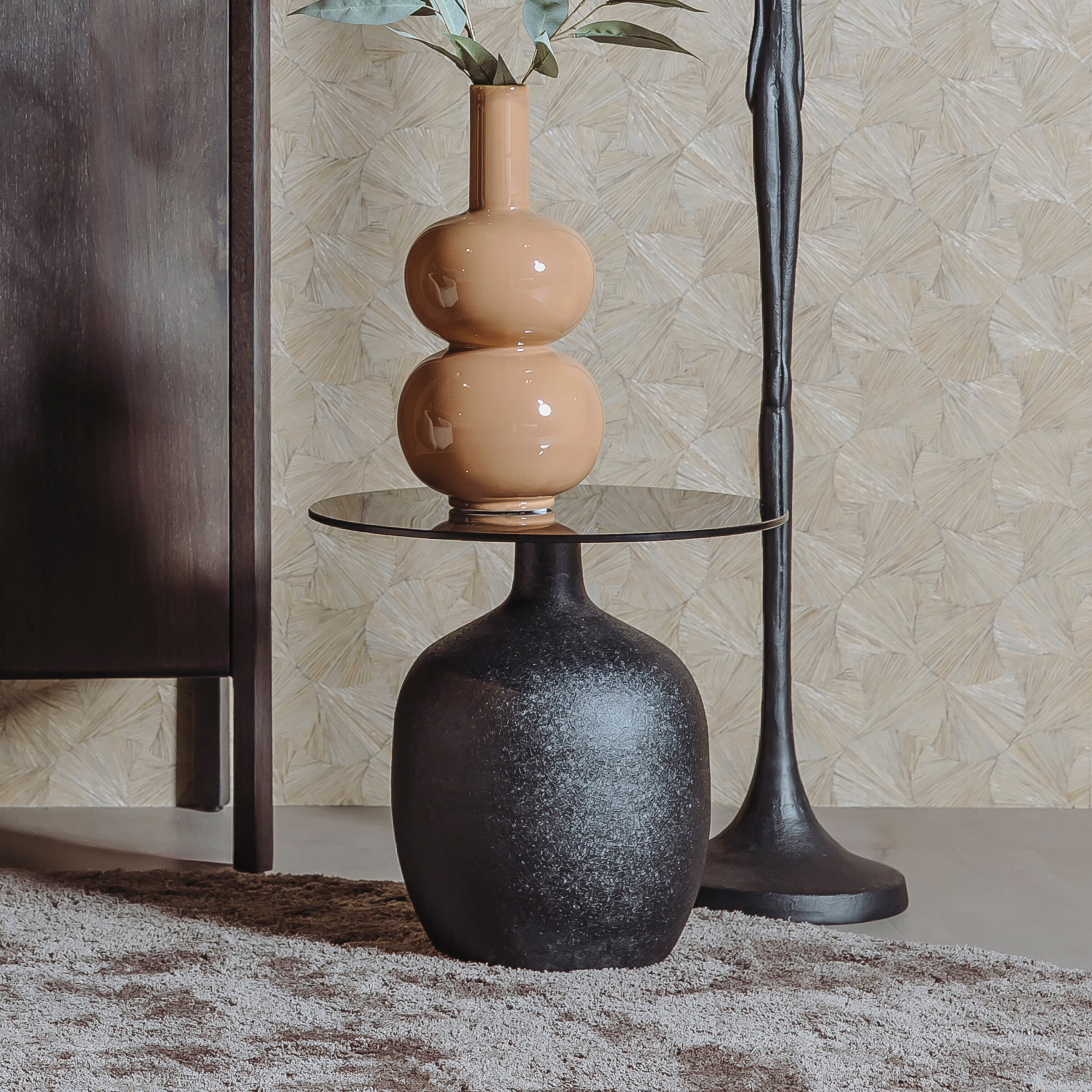 Tower Living Ronde Bijzettafel 'Vigo' Glas, 45cm