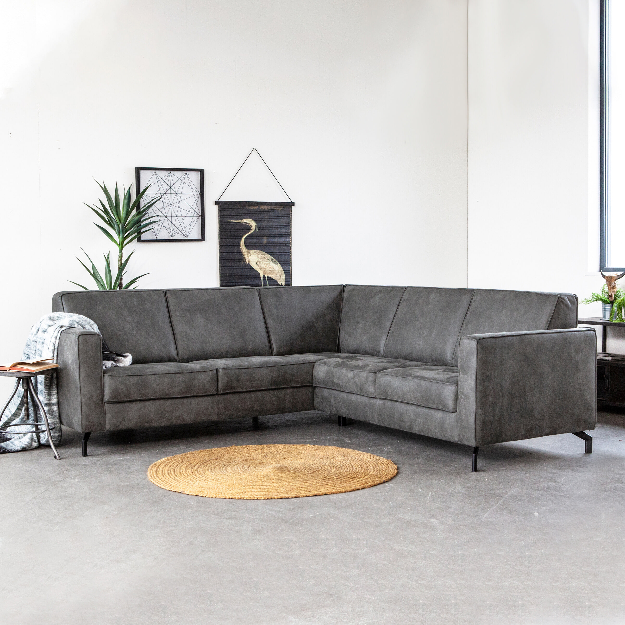 Sevn Hoekbank 'Amber' kleur Antraciet