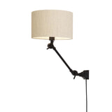 its about RoMi Wandlamp 'Amsterdam' Met stoffen kap, 65cm, kleur Beige