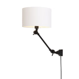 its about RoMi Wandlamp 'Amsterdam' Met stoffen kap, 65cm, kleur Wit