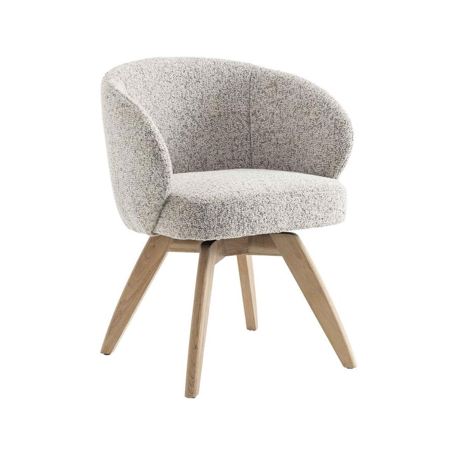 Tower Living Draaibare Eetkamerstoel 'Brescia' Structuurstof, kleur Beige