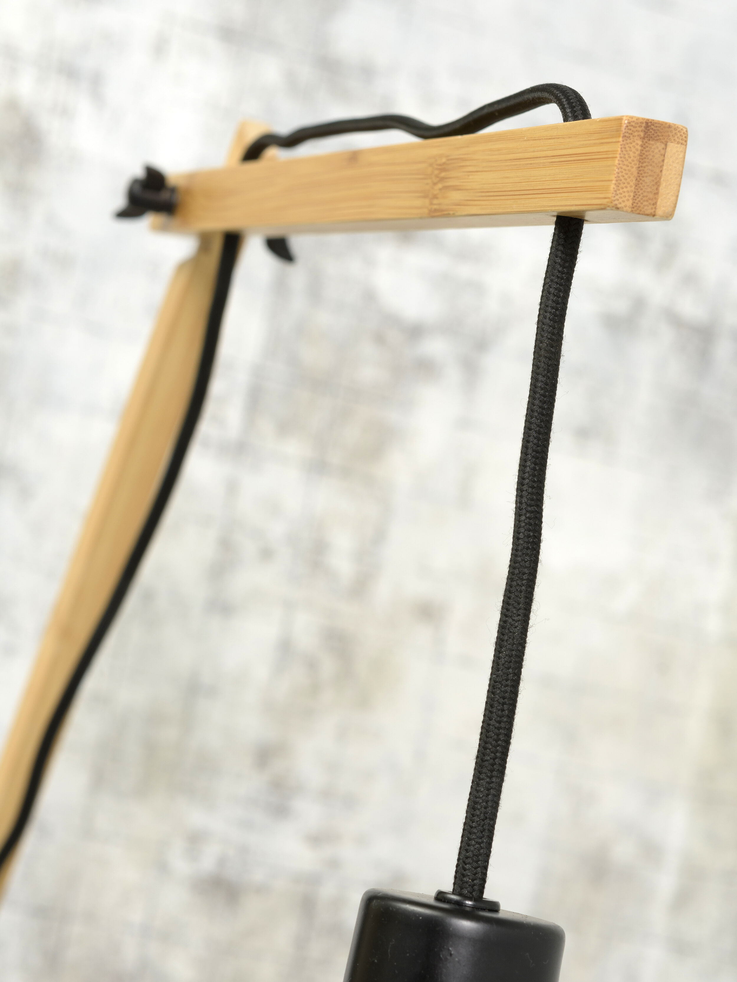 GOOD&MOJO Wandlamp 'Andes' Large, Bamboe en Eco linnen, kleur Groen/Naturel