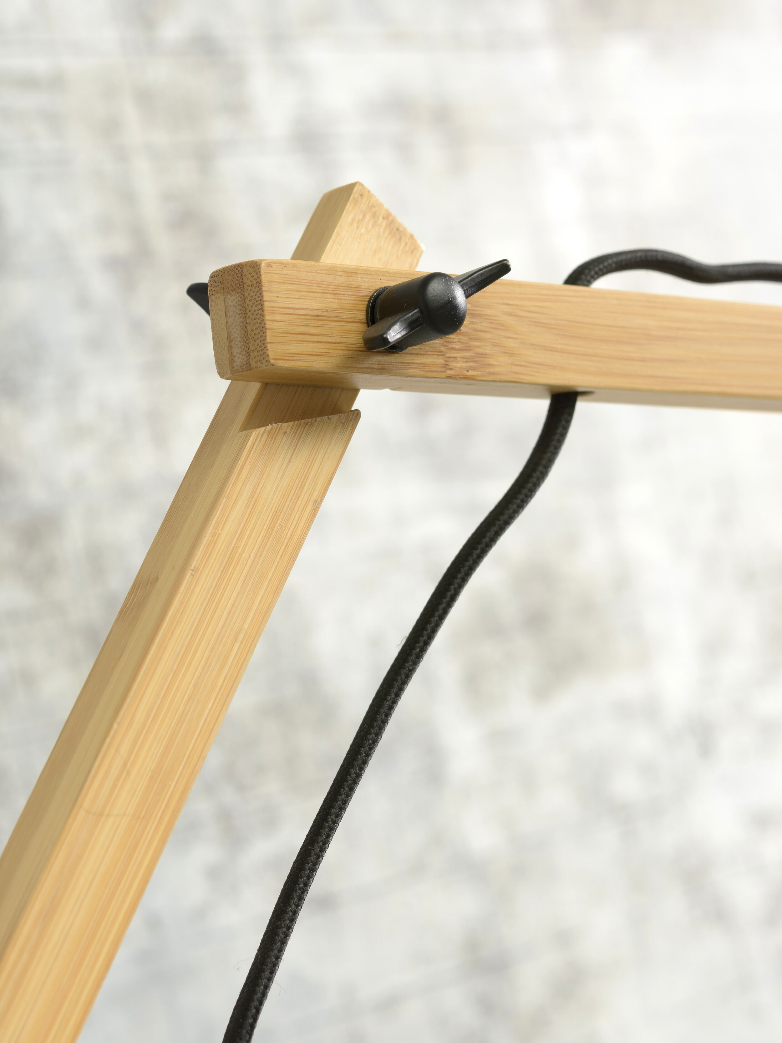 GOOD&MOJO Wandlamp 'Andes' Large, Bamboe en Eco linnen, kleur Beige/Naturel
