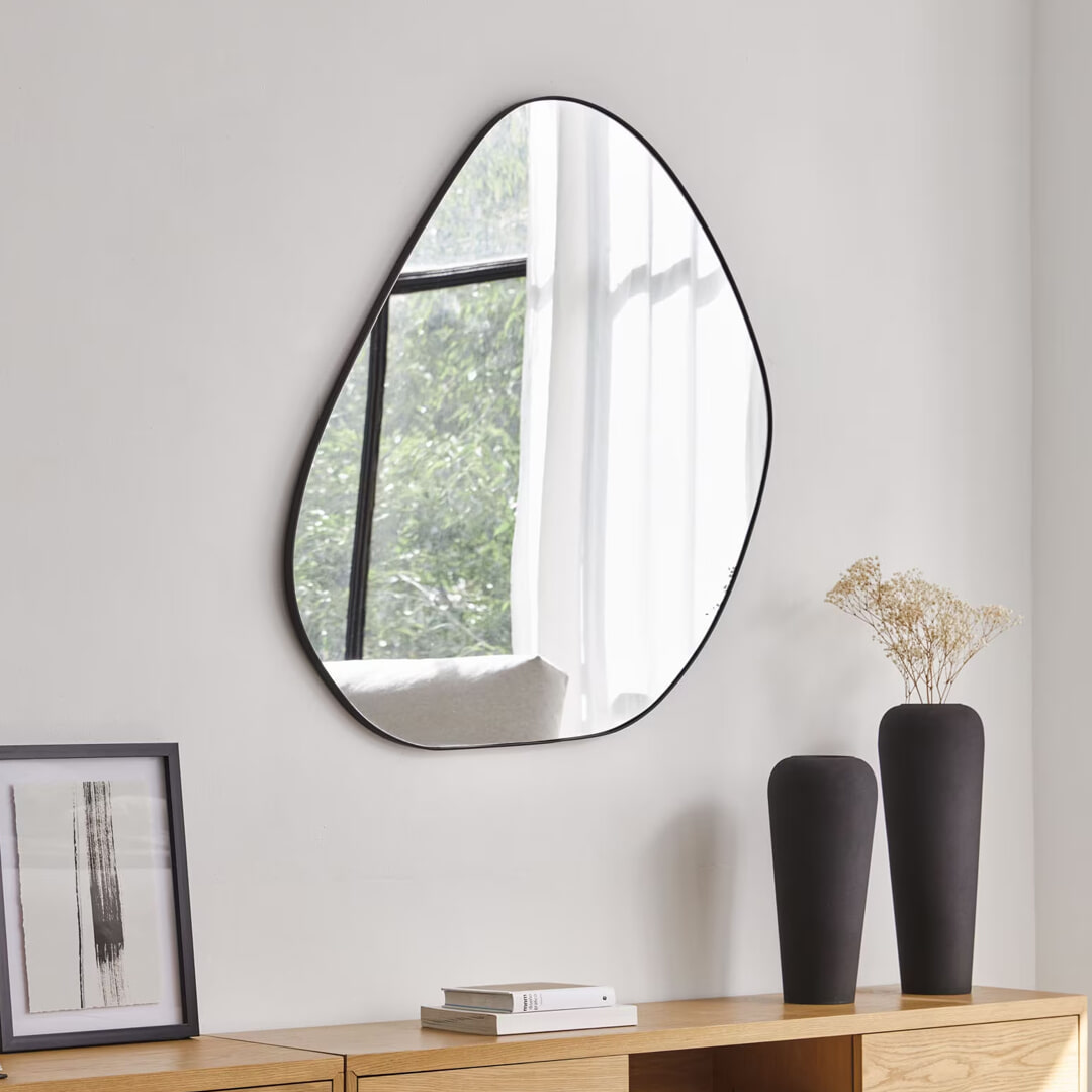 Kave Home Spiegel Anera 108 x 84cm - Zwart