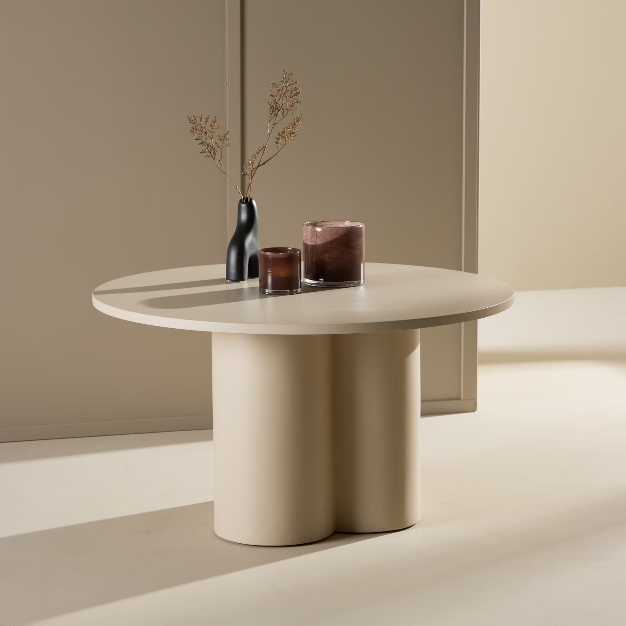 Nohr Ronde Salontafel 'Anh' 80cm, kleur Beige