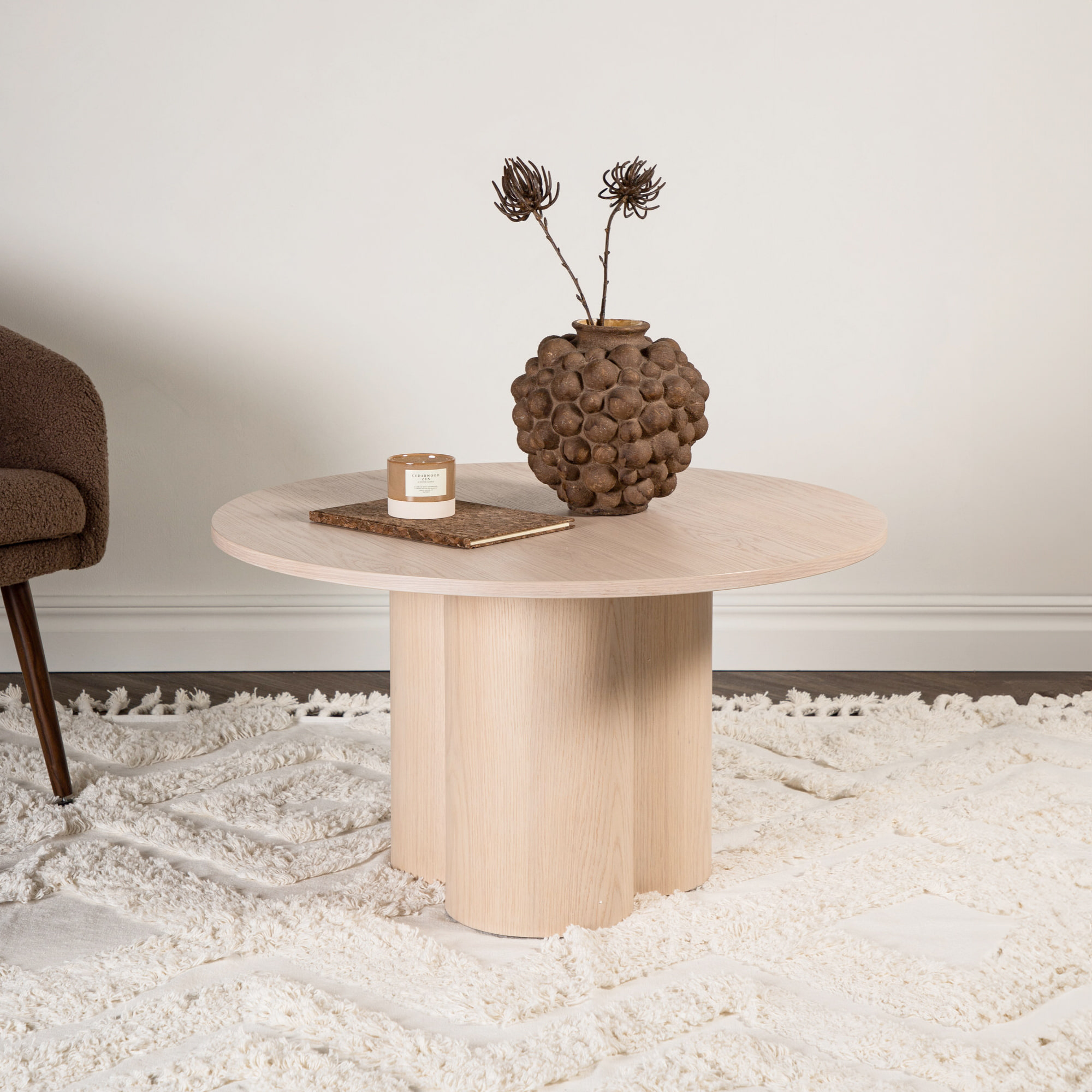 Nohr Ronde Salontafel 'Anh' 80cm, kleur Whitewash