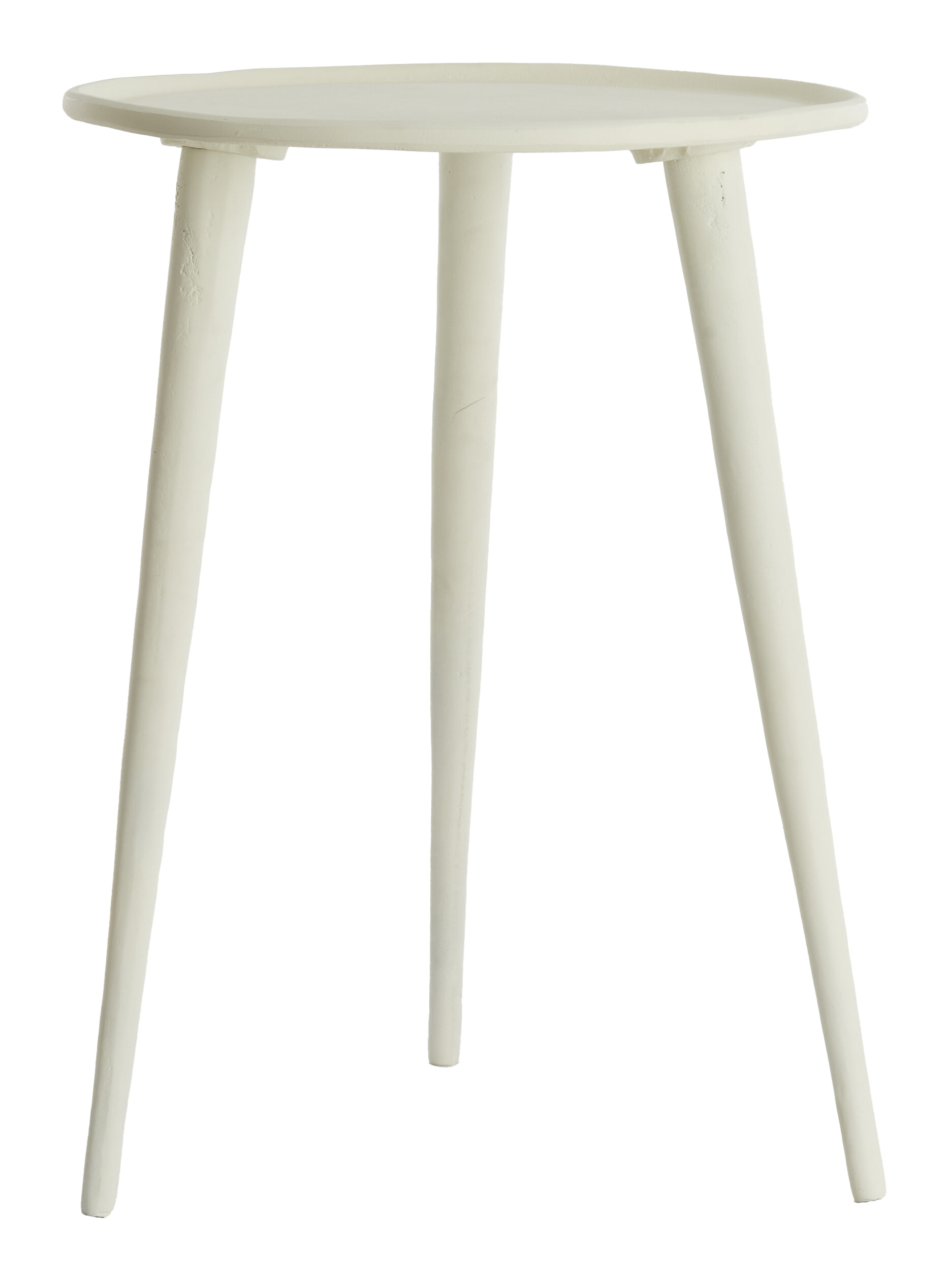 Light & Living Ronde Bijzettafel 'Babina' 36cm, kleur Crème