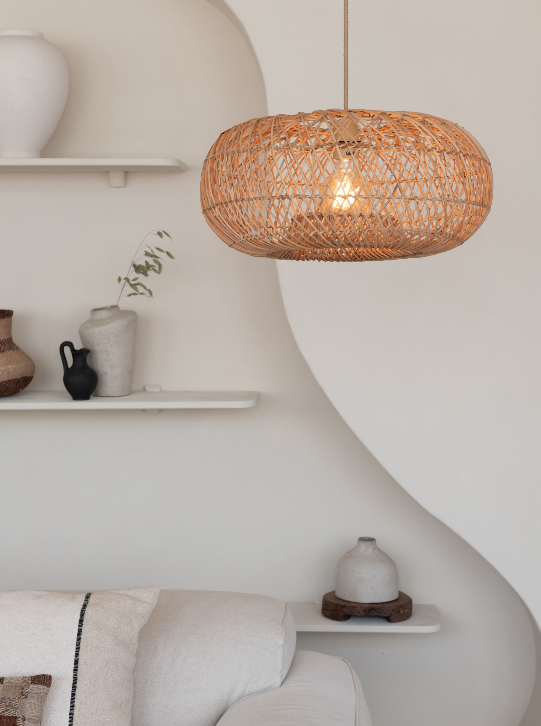 GOOD&MOJO Hanglamp 'Arizona' Bamboe, 50cm, kleur Naturel