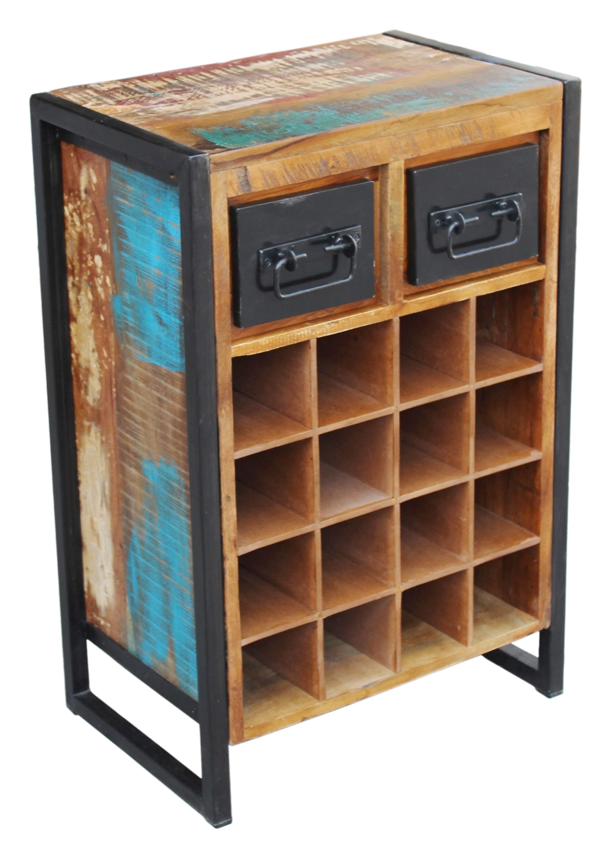 Artistiq Living Artistiq Wijnrek 'Bali Vintage' multicolor voor 16 flessen