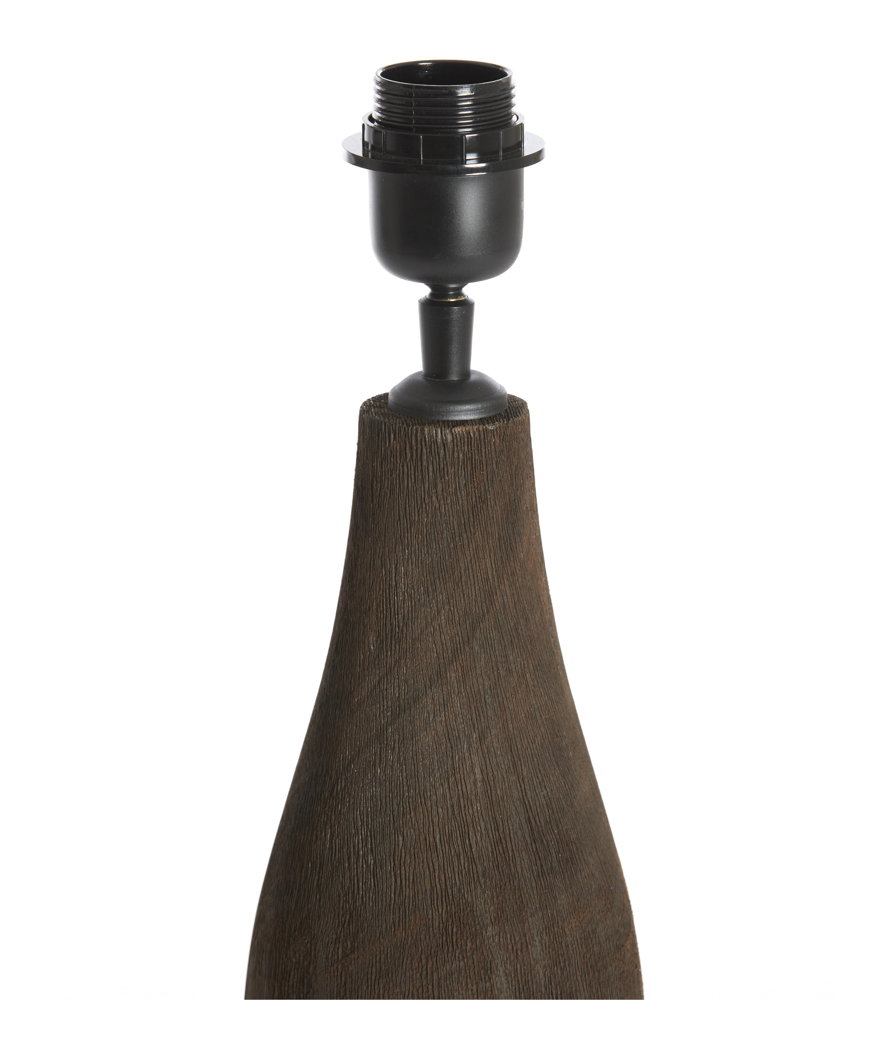 Light & Living Tafellamp 'Trapino' Mangohout, 32cm, kleur Mat Donkerbruin (excl. kap)