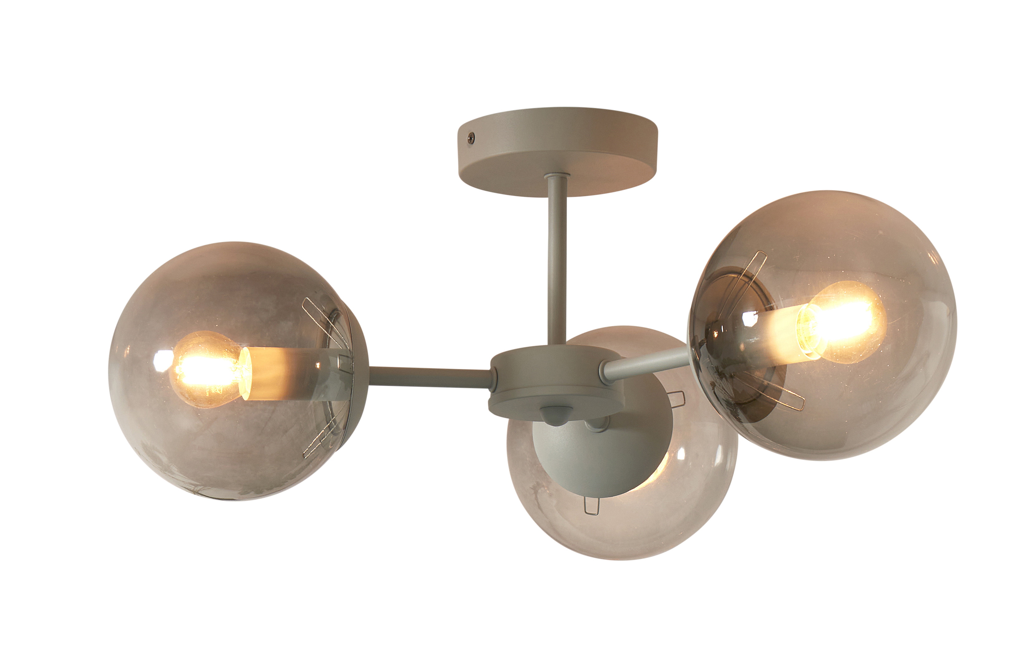 its about RoMi Plafondlamp 'Aspen' 3-lamps, kleur Lichtgrijs
