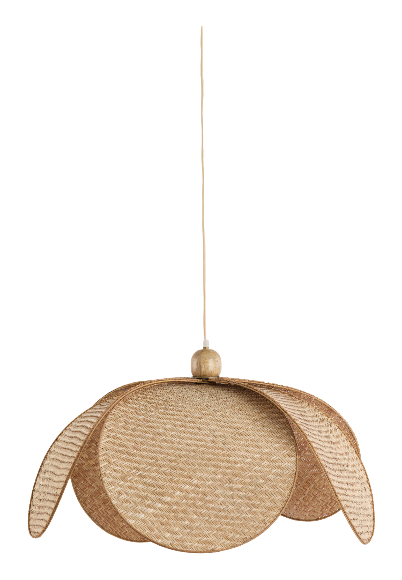 Light & Living Hanglamp Lavrio Webbing, 60cm - Bruin