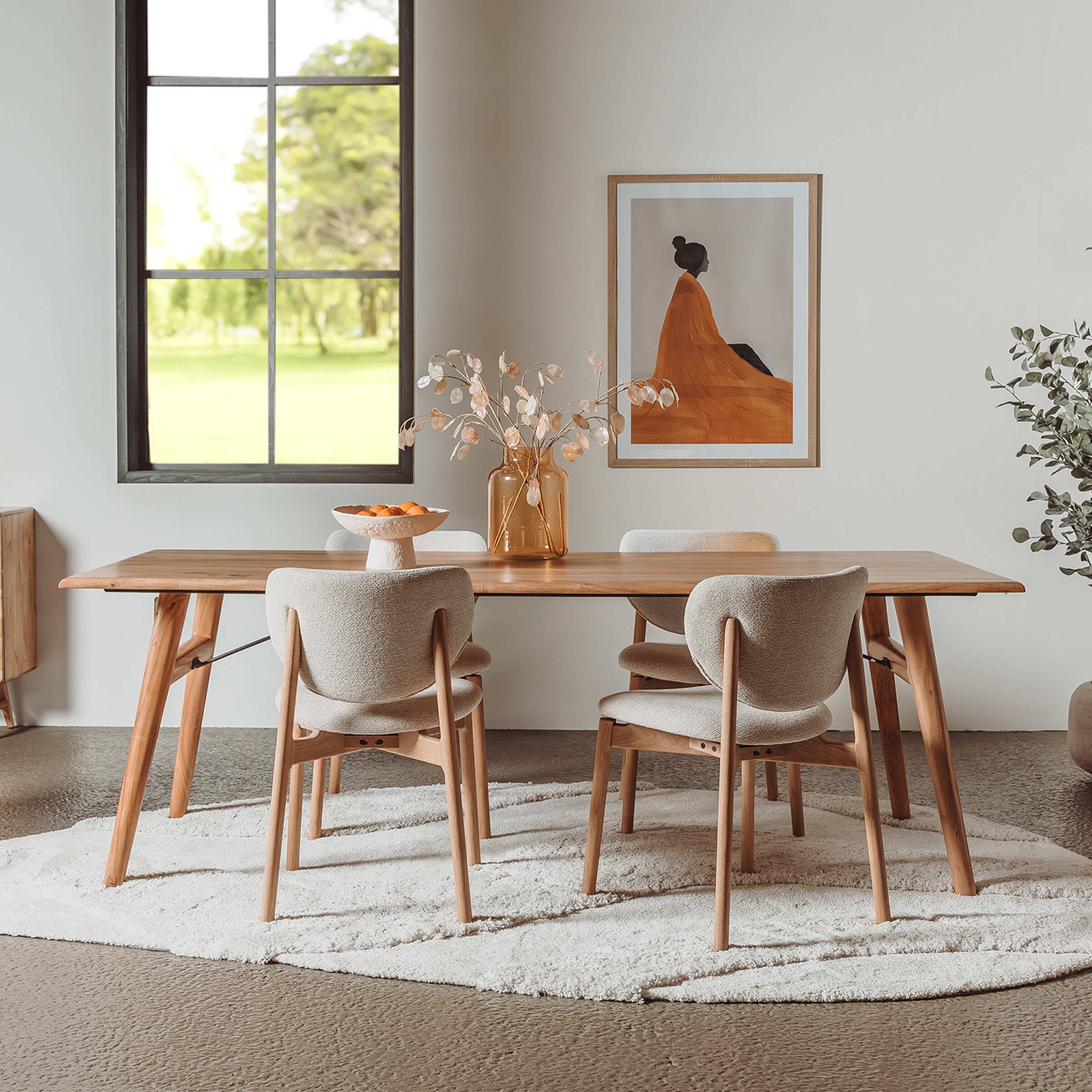 Tower Living Eettafel 'Aura' Acaciahout, kleur Naturel