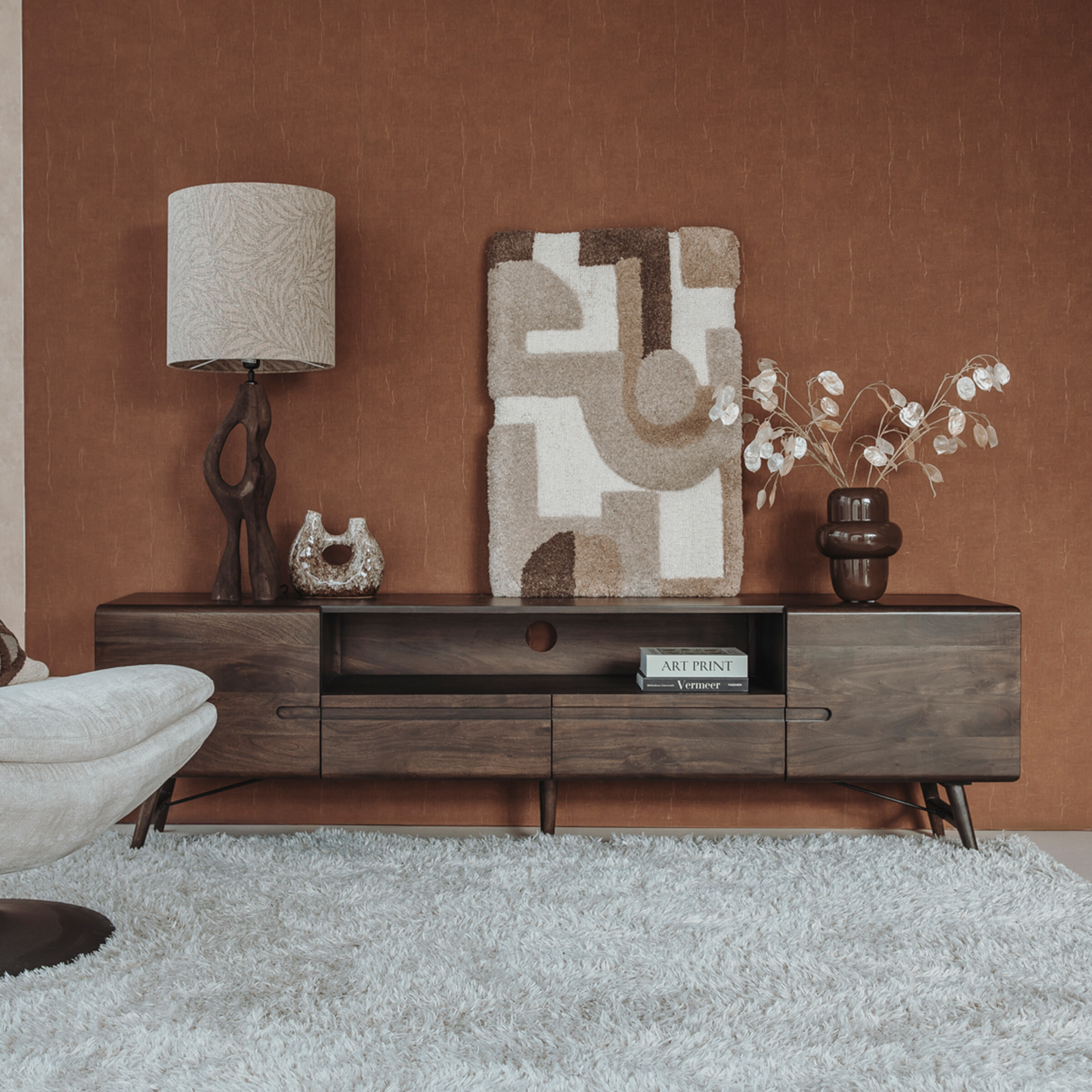 Tower Living TV-meubel 'Aura' Acaciahout, kleur Espresso