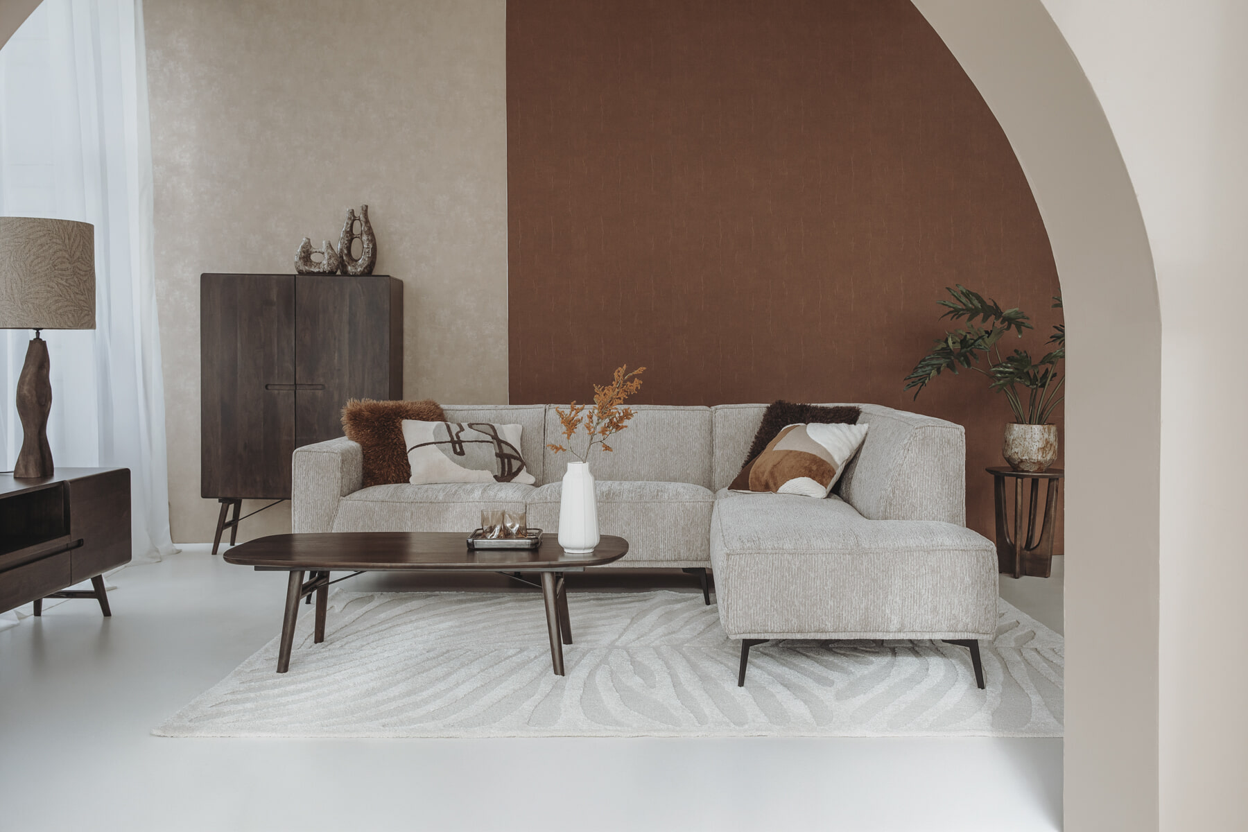 Tower Living Ronde Bijzettafel 'Fermo' Mangohout, 40cm