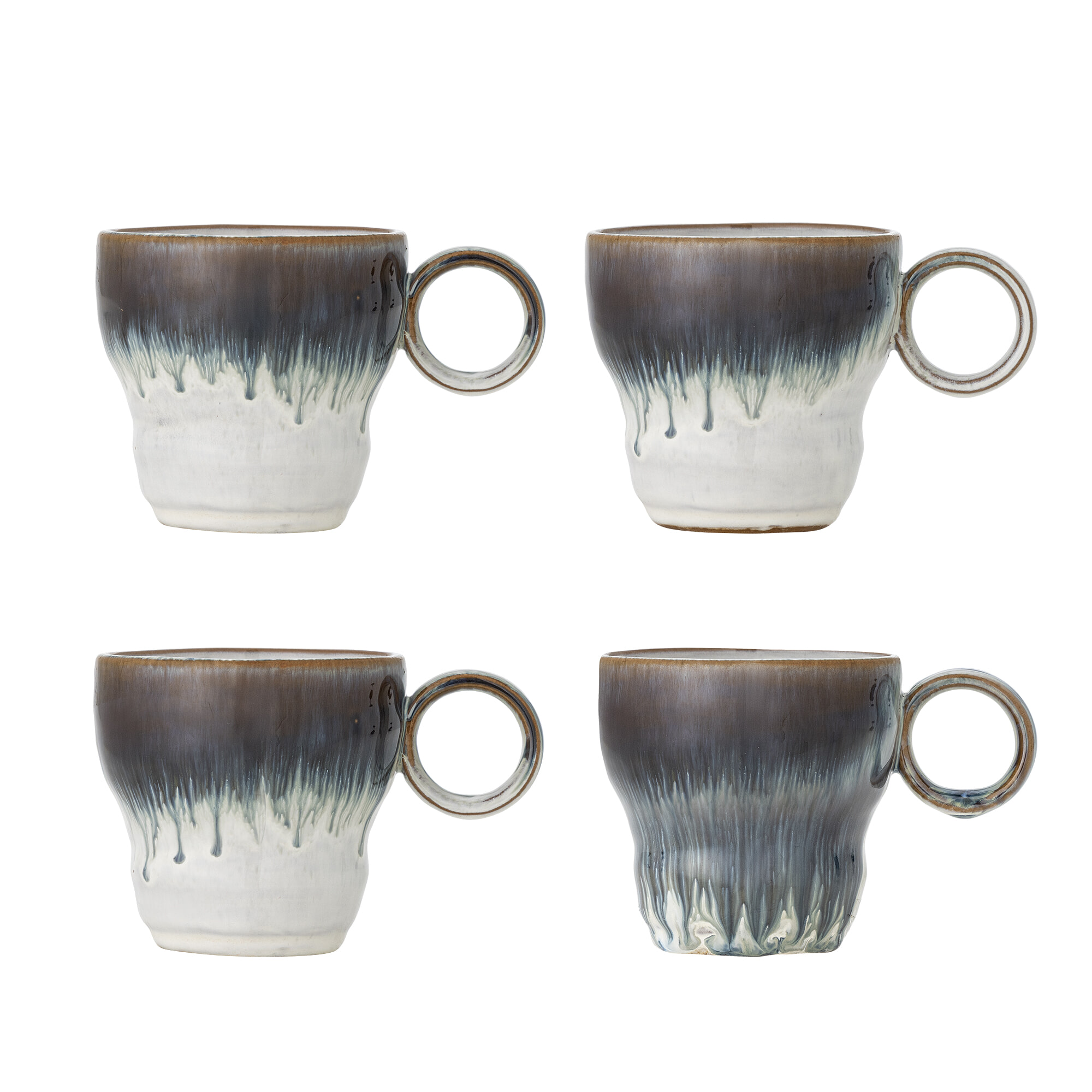 Bloomingville Mok Nigel Set van 4 stuks - Blauw