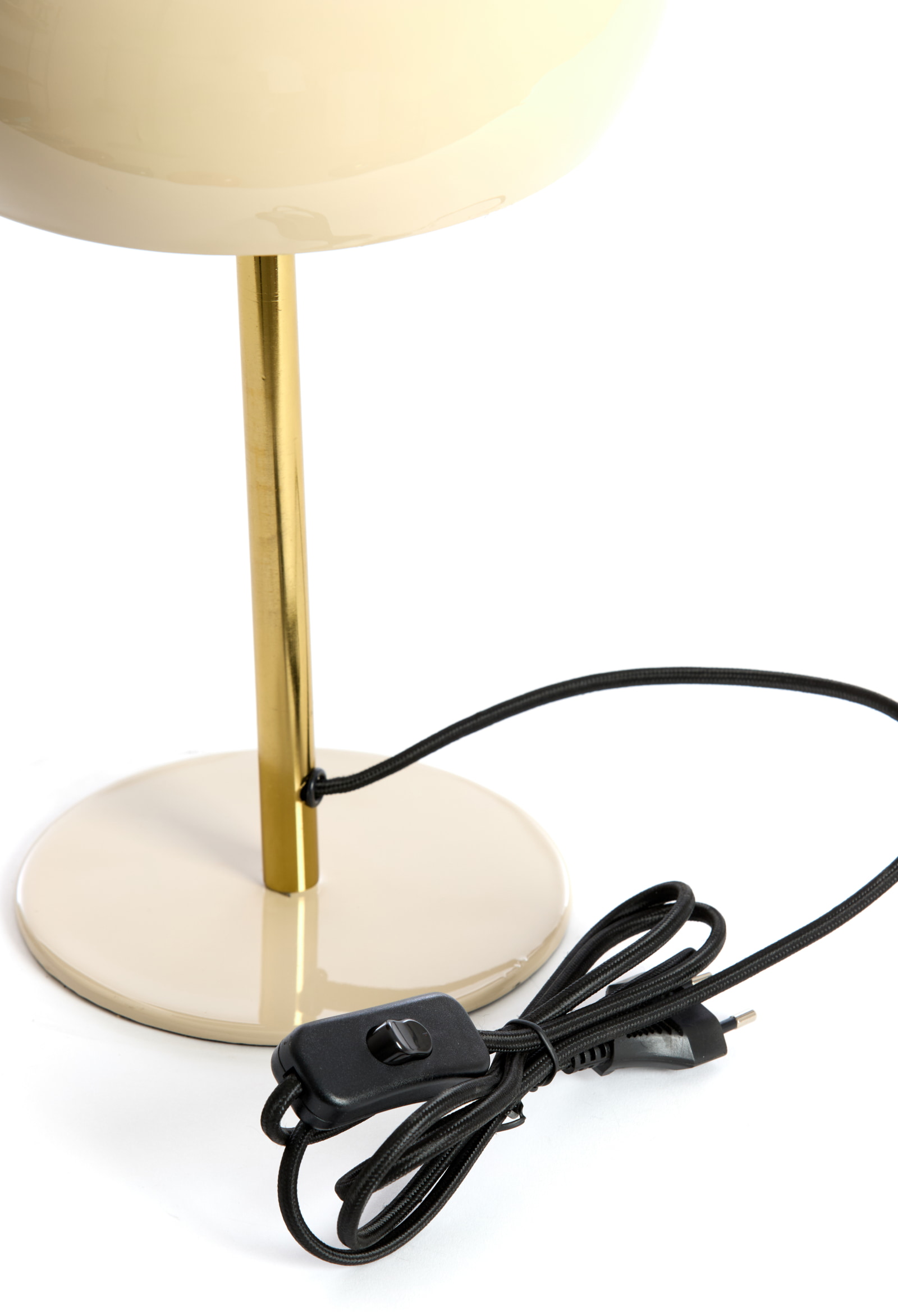 Light & Living Tafellamp 'Surin' 34cm, kleur Lichtgrijs/Goud