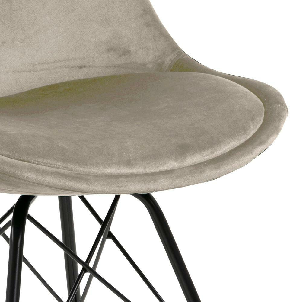 Bendt Eetkamerstoel 'Liva' Velvet, kleur Zand