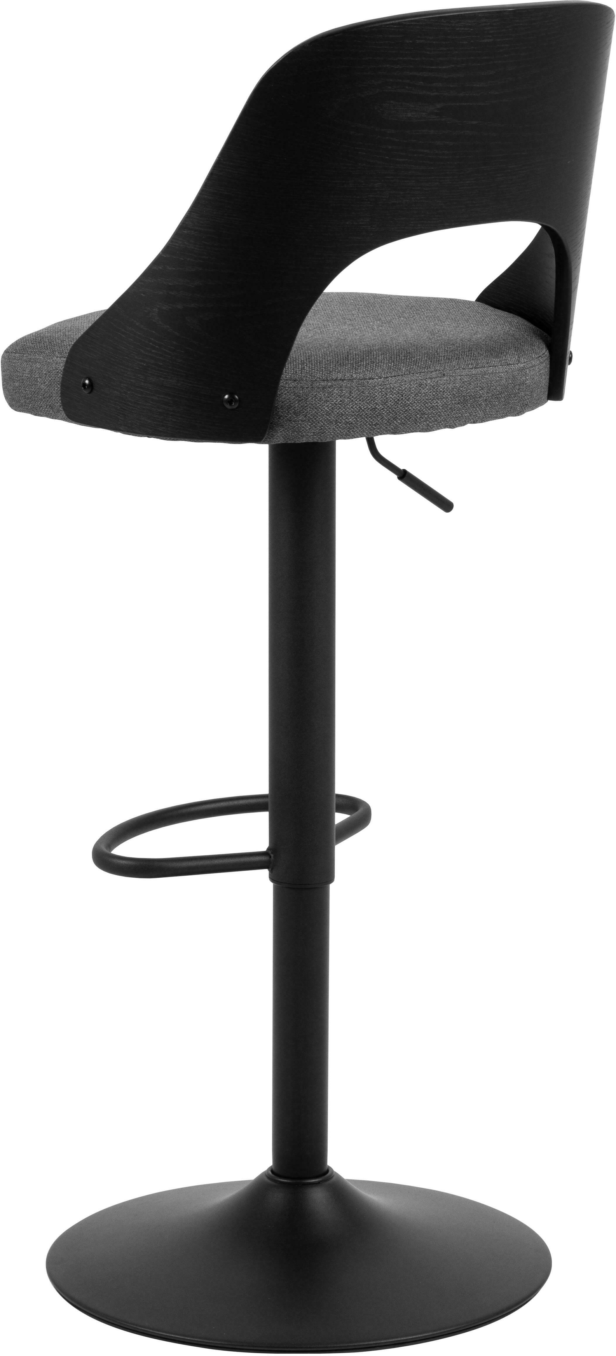 Bendt Draaibare Barkruk 'Vila' kleur Donkergrijs (zithoogte 62-84cm)