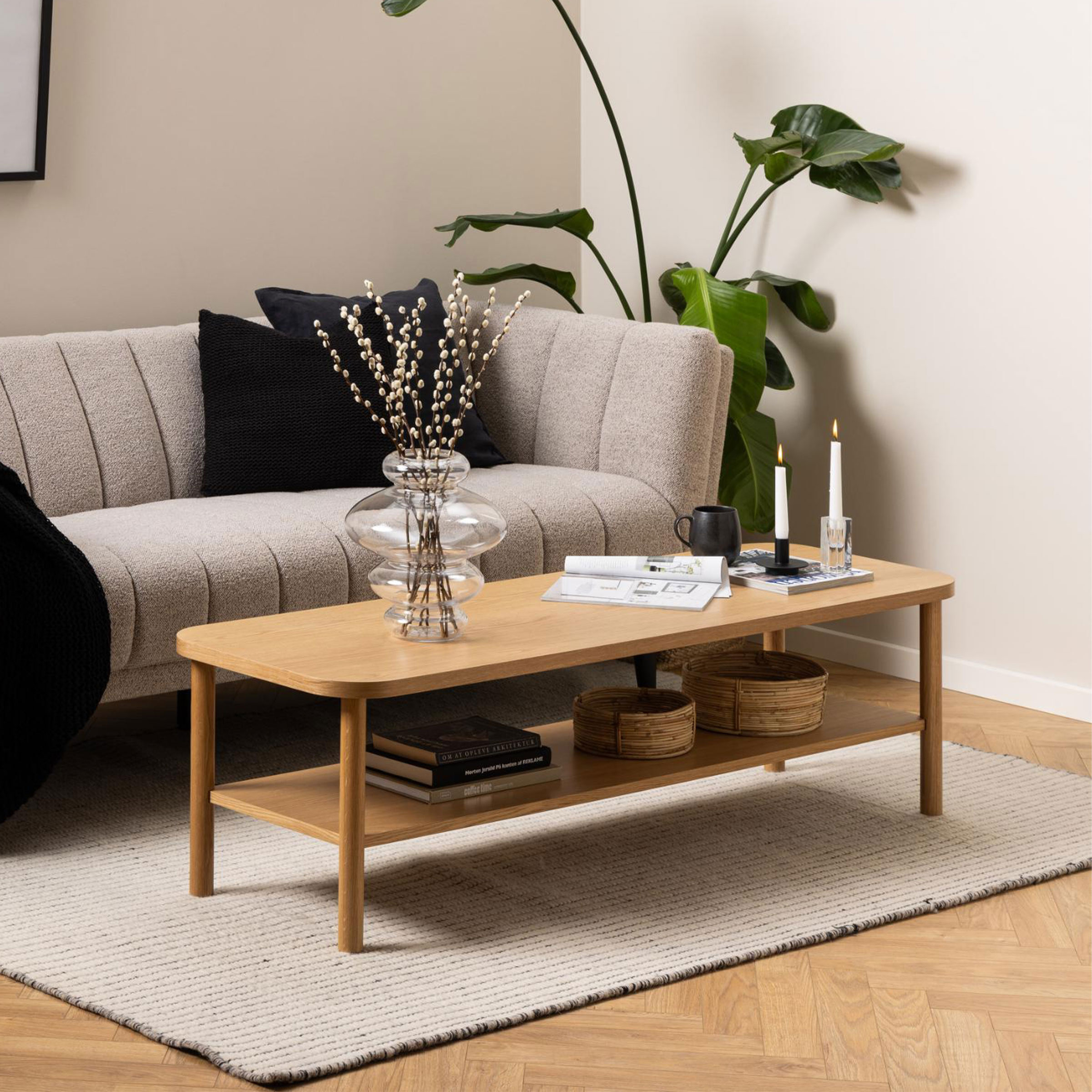 Bendt Salontafel Jazzmen Eiken, 150 x 50cm - Naturel