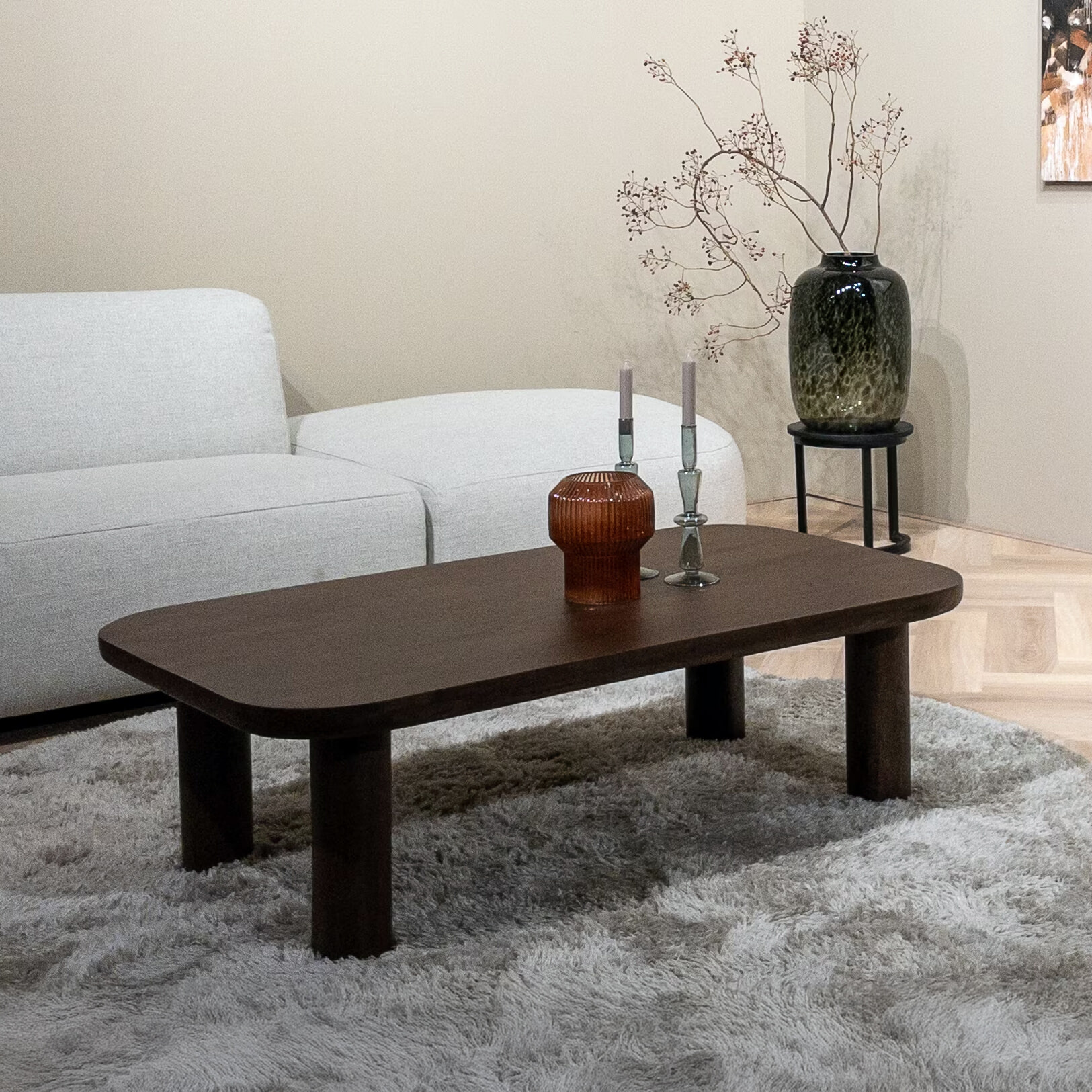 Livingfurn Salontafel Badou Mangohout, 120 x 70cm - Bruin