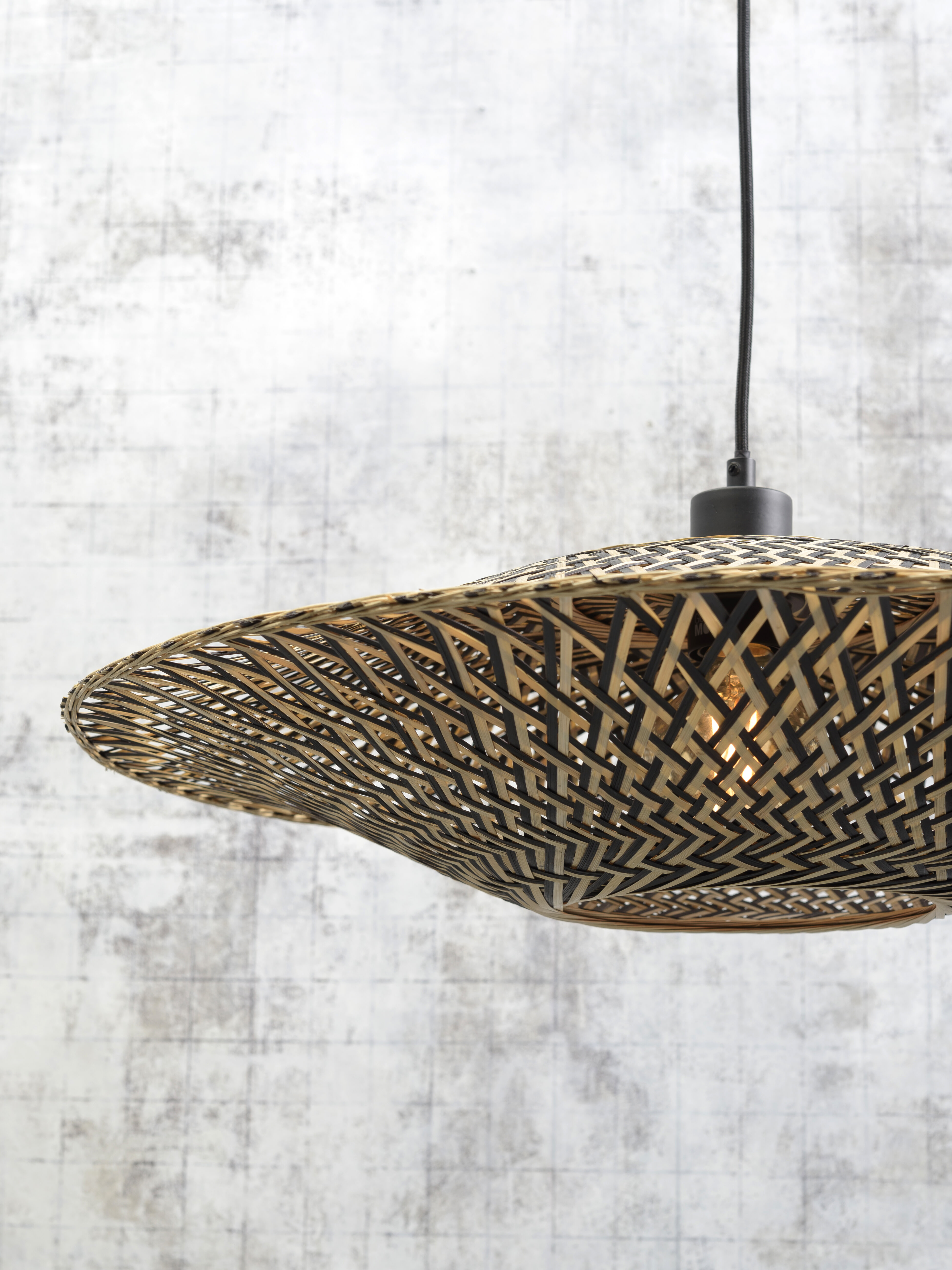 GOOD&MOJO Vloerlamp 'Bali' Bamboe,176cm, kleur Naturel/Zwart