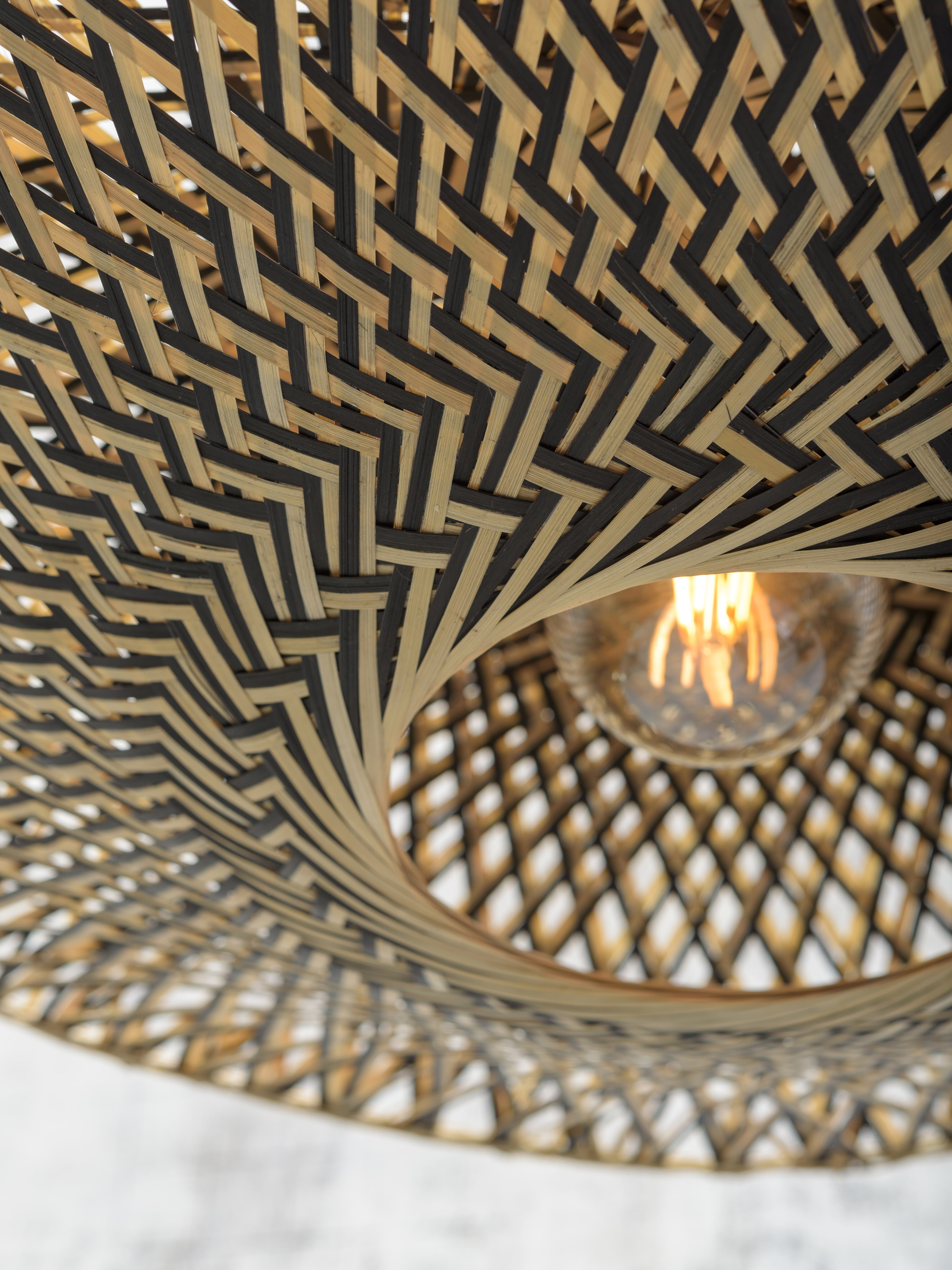 GOOD&MOJO Vloerlamp 'Bali' Bamboe,176cm, kleur Naturel/Zwart