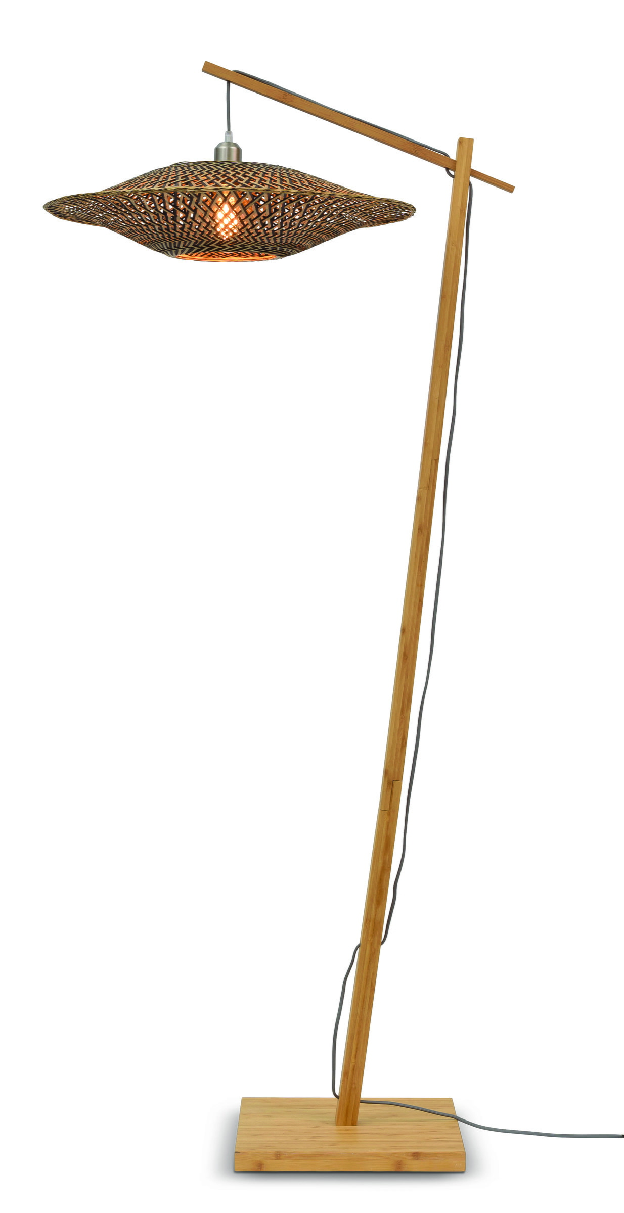 GOOD&MOJO Vloerlamp 'Bali' Medium, Bamboe, kleur Naturel/Zwart