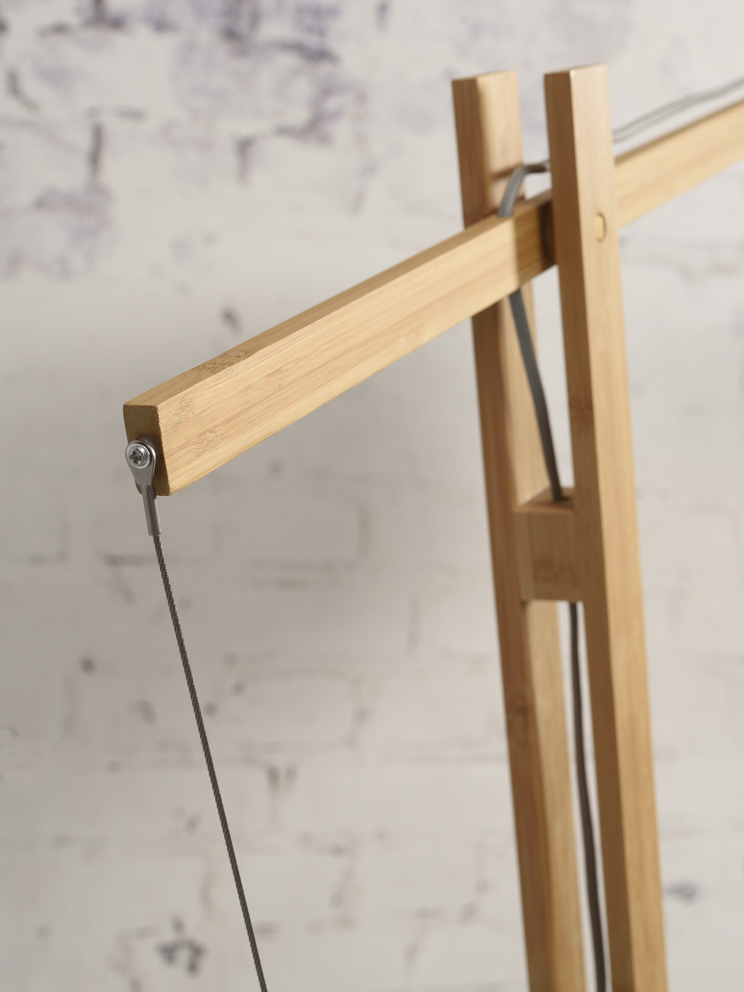 GOOD&MOJO Vloerlamp 'Bali' Bamboe, 207cm, kleur Zwart/Naturel