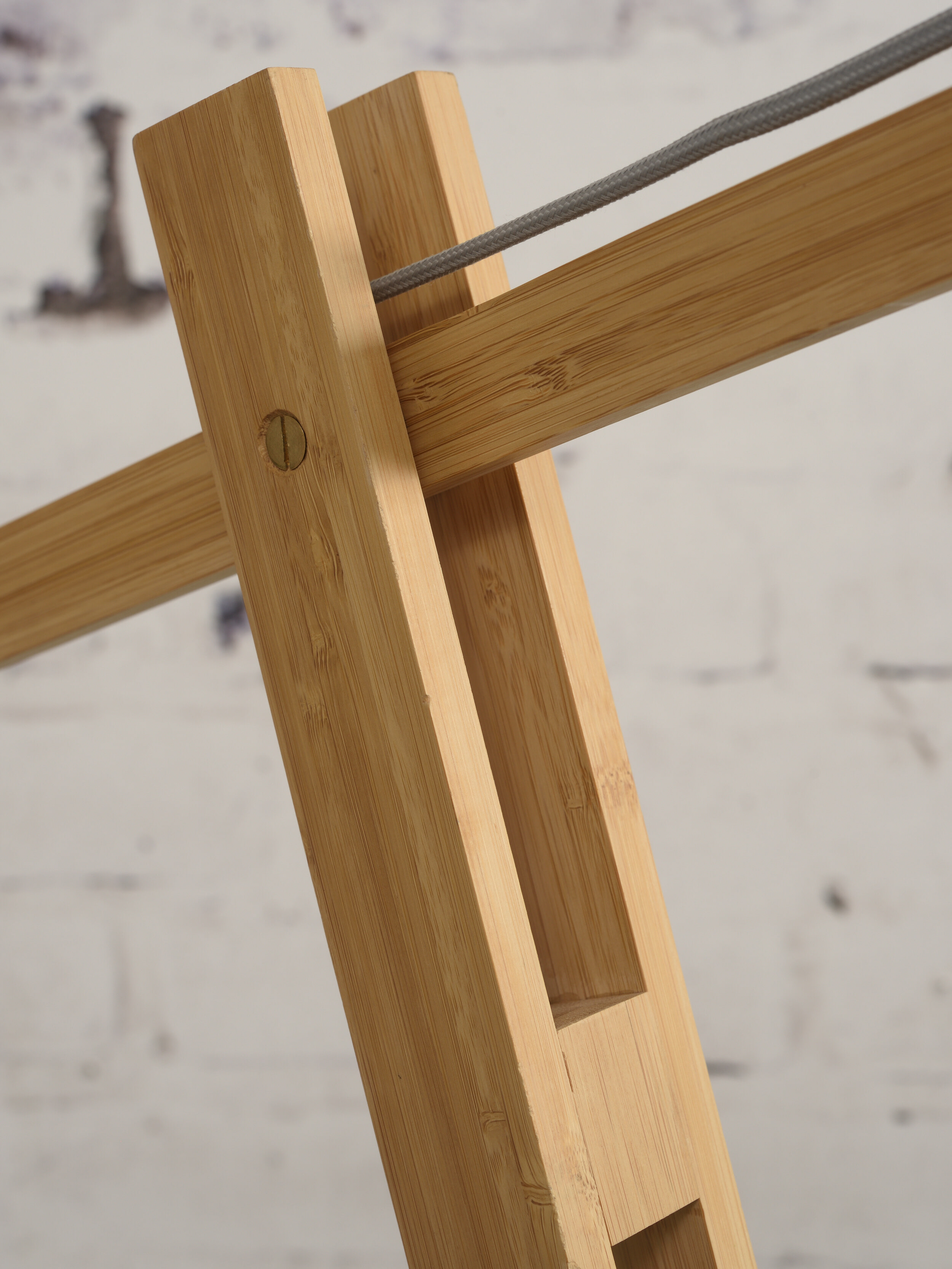 GOOD&MOJO Vloerlamp 'Bali' Bamboe, 207cm, kleur Zwart/Naturel