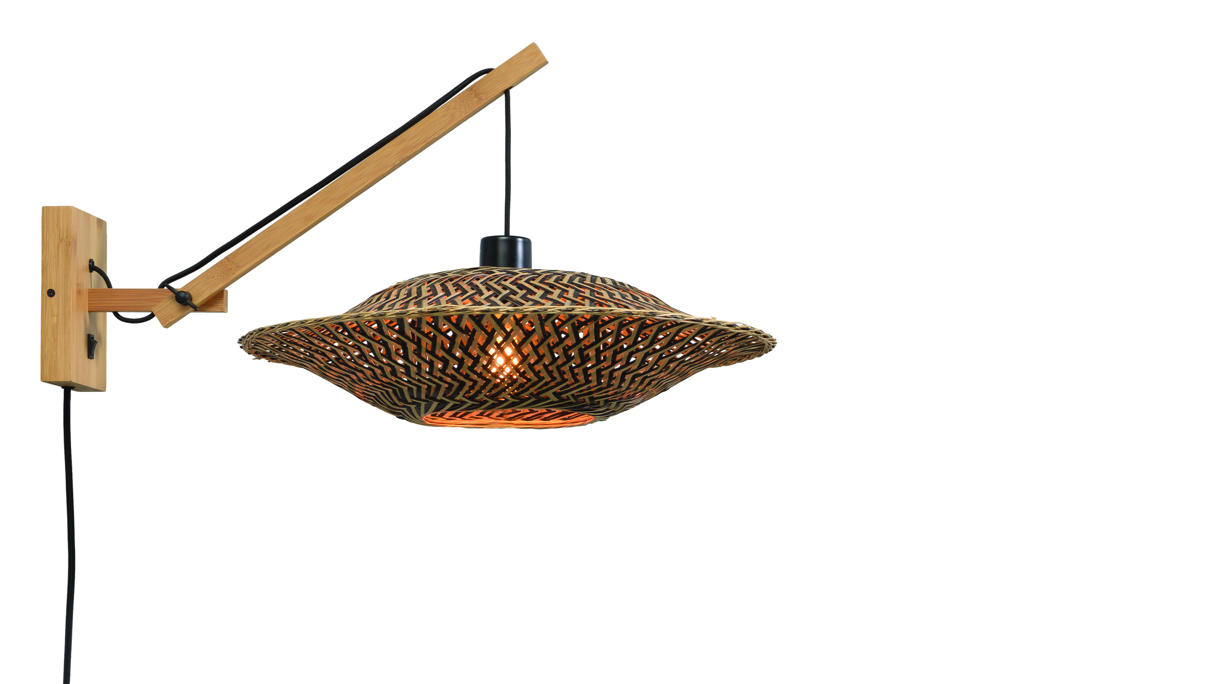 GOOD&MOJO Wandlamp 'Bali' Small, Bamboe, kleur Naturel
