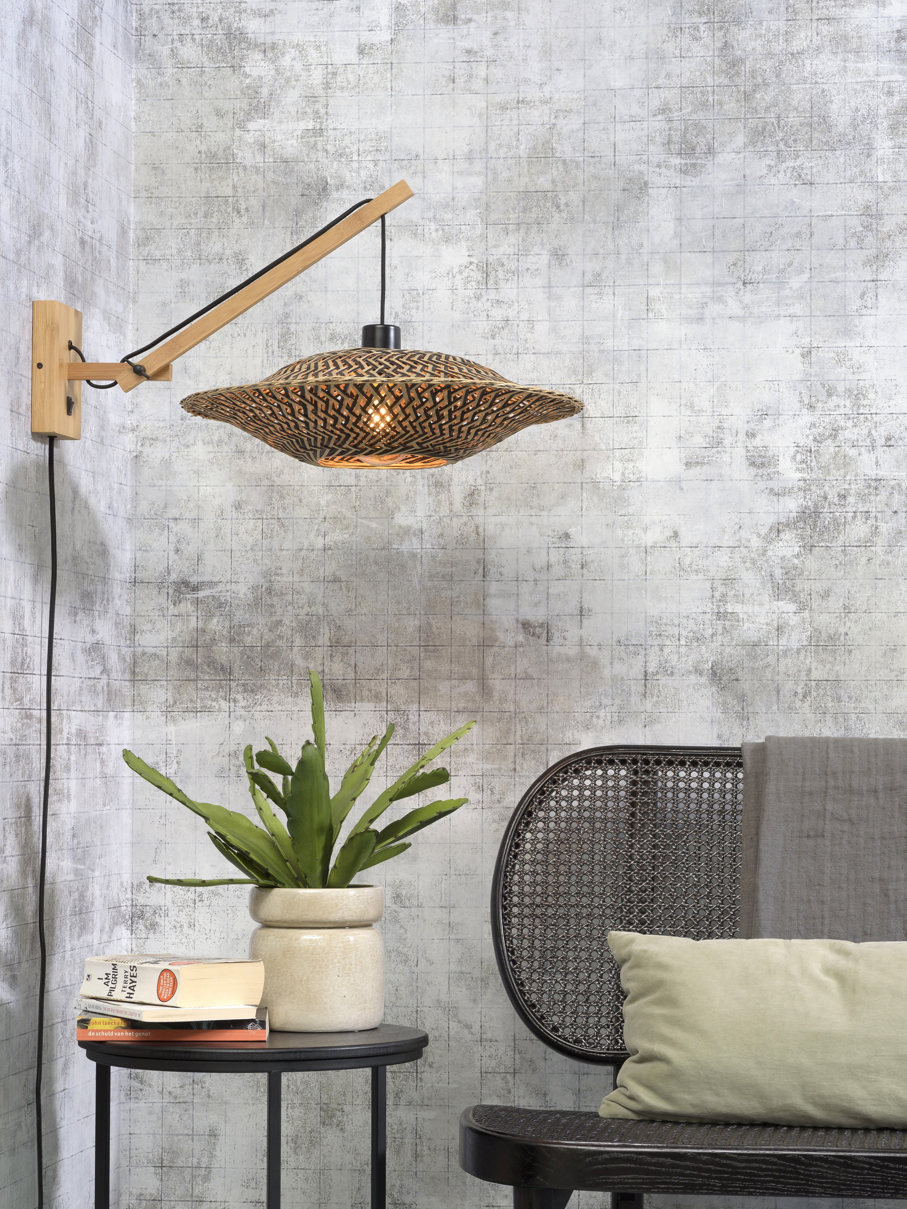GOOD&MOJO Wandlamp 'Bali' Small, Bamboe, kleur Naturel