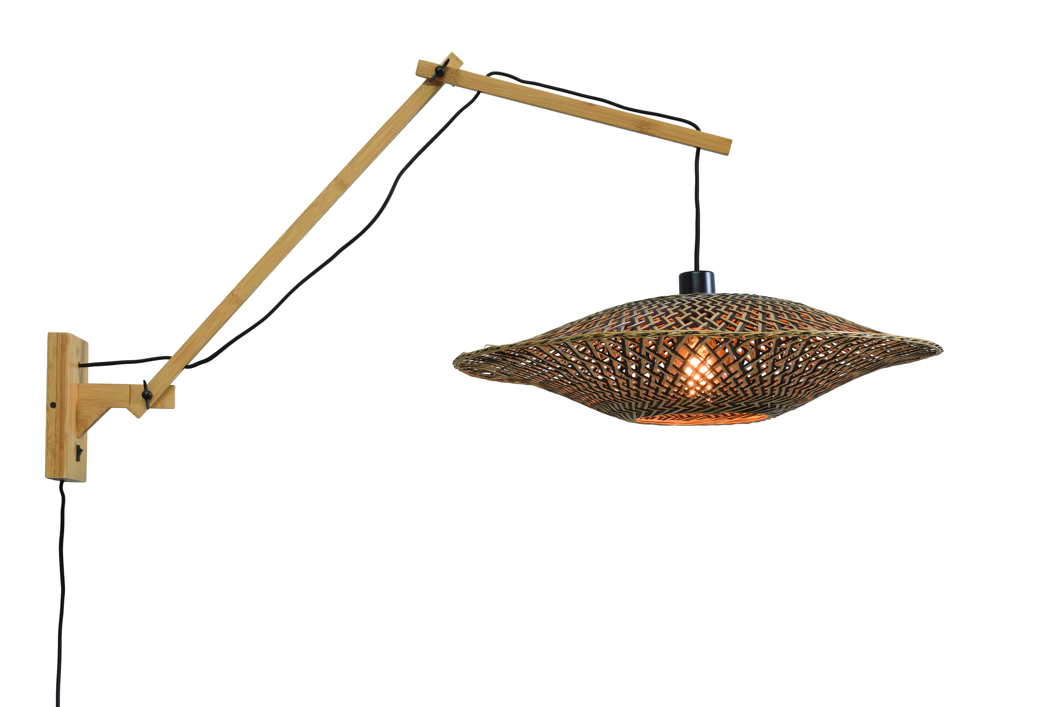 GOOD&MOJO Wandlamp 'Bali' Large, Bamboe, kleur Naturel